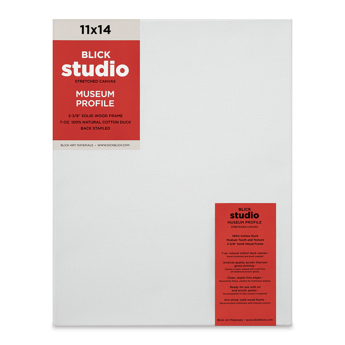 Blick Studio Stretched Cotton Canvas - Museum Profile, 11" x 14"