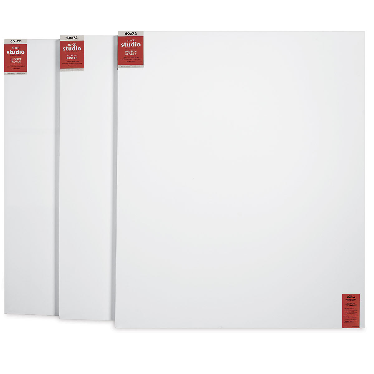 Blick Studio Stretched Cotton Canvas - Museum Profile, 60" x 72", Pkg of 3