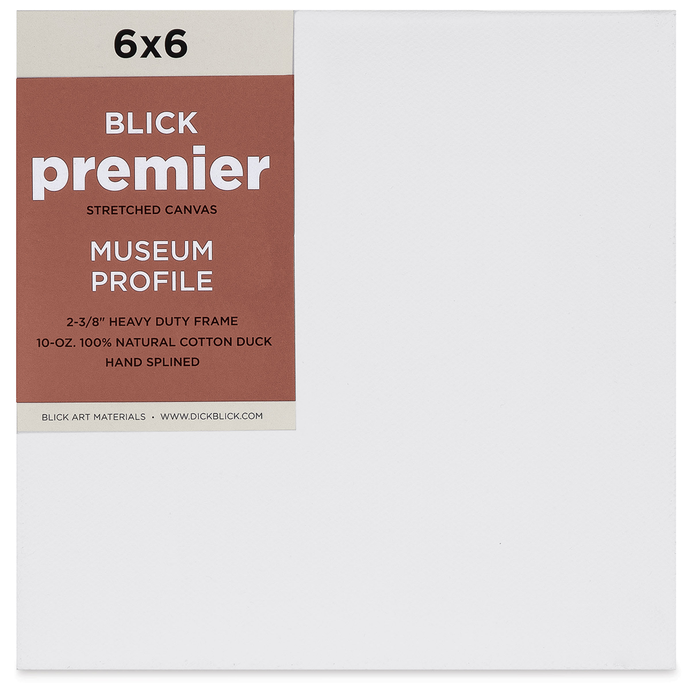 Blick Premier Stretched Cotton Canvas - Museum Profile, Splined, 6" x 6"