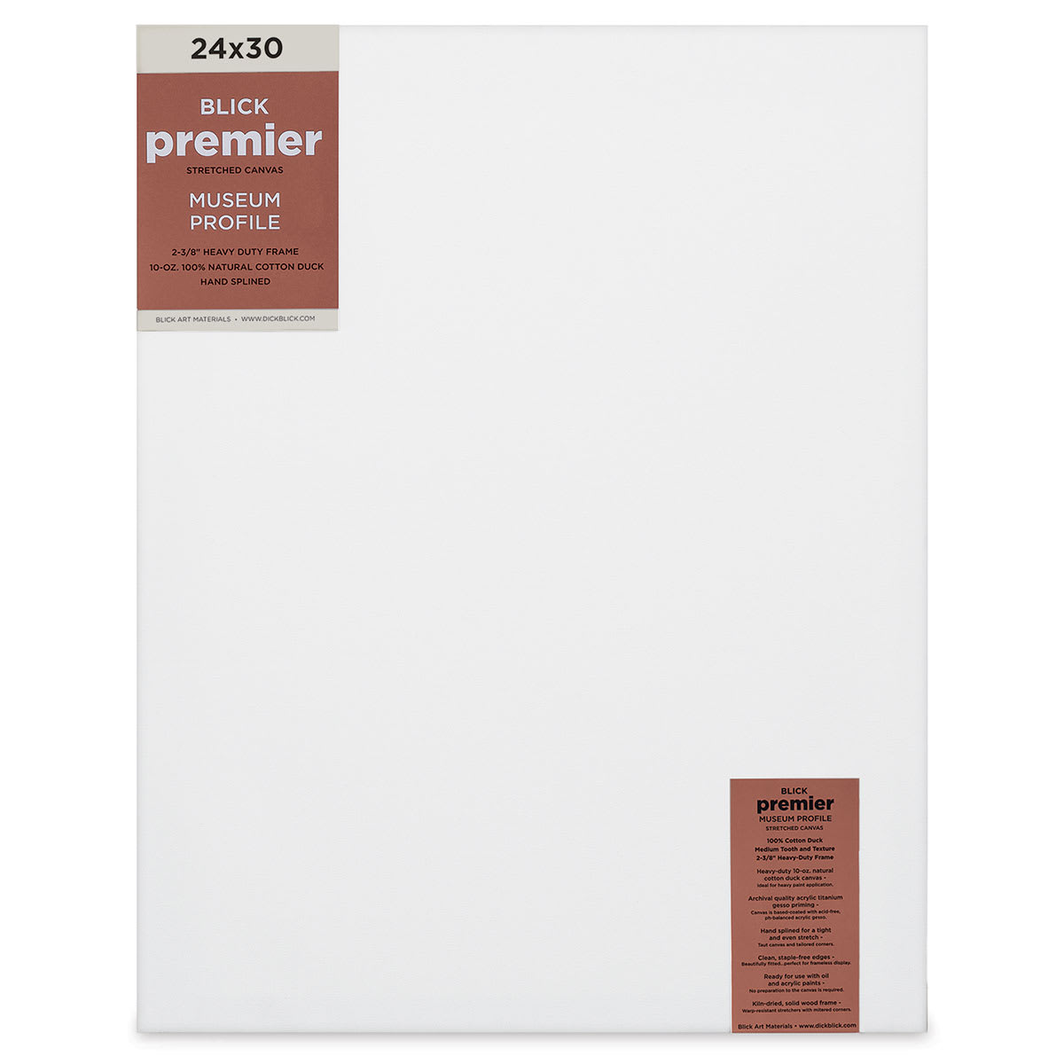 Blick Premier Stretched Cotton Canvas - Museum Profile, Splined, 24" x 30"