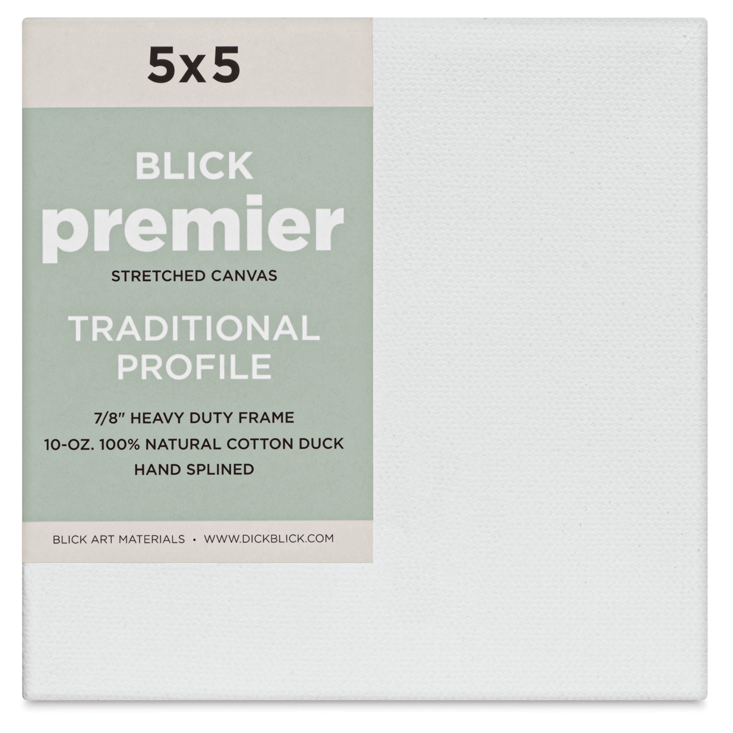Blick Premier Stretched Cotton Canvas - Traditional Profile, Splined, 5" x 5"