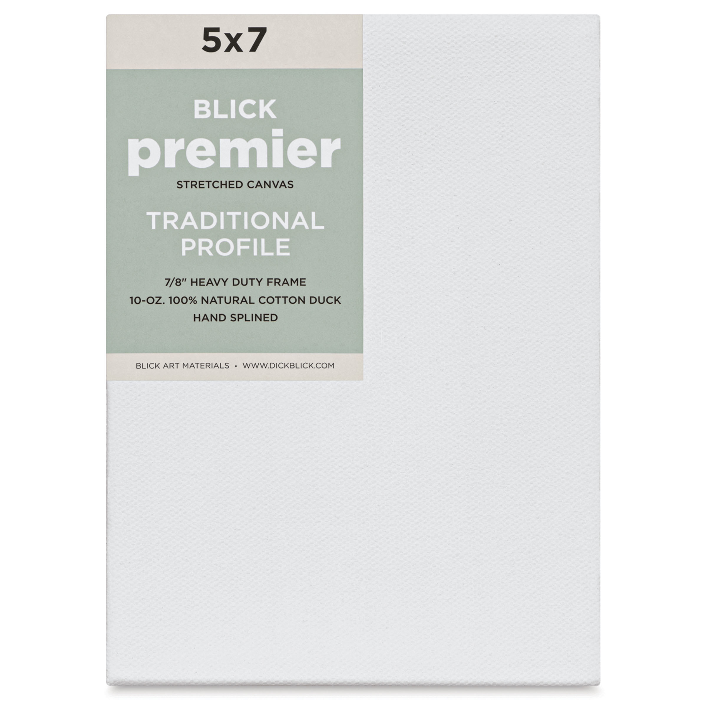 Blick Premier Stretched Cotton Canvas - Traditional Profile, Splined, 5" x 7"