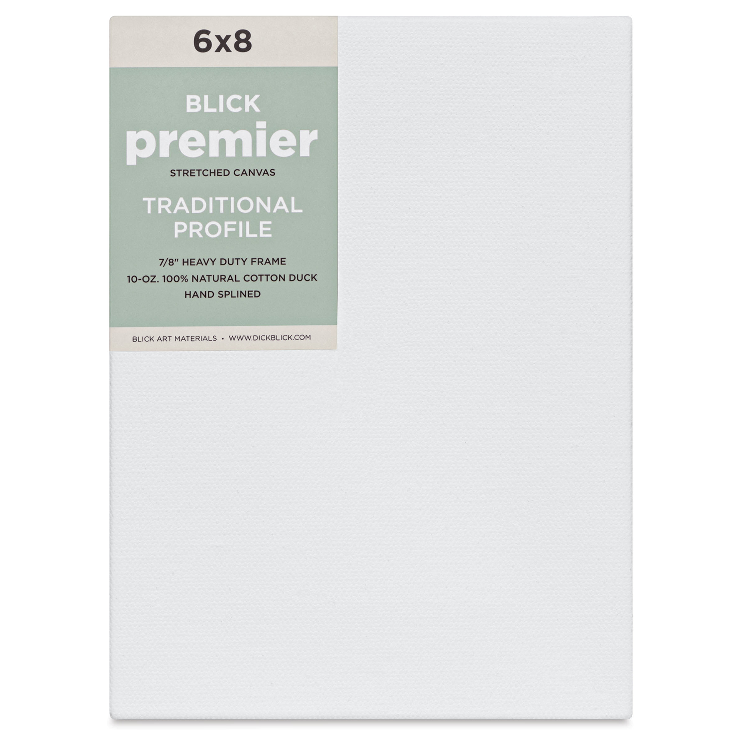 Blick Premier Stretched Cotton Canvas - Traditional Profile, Splined, 6" x 8"