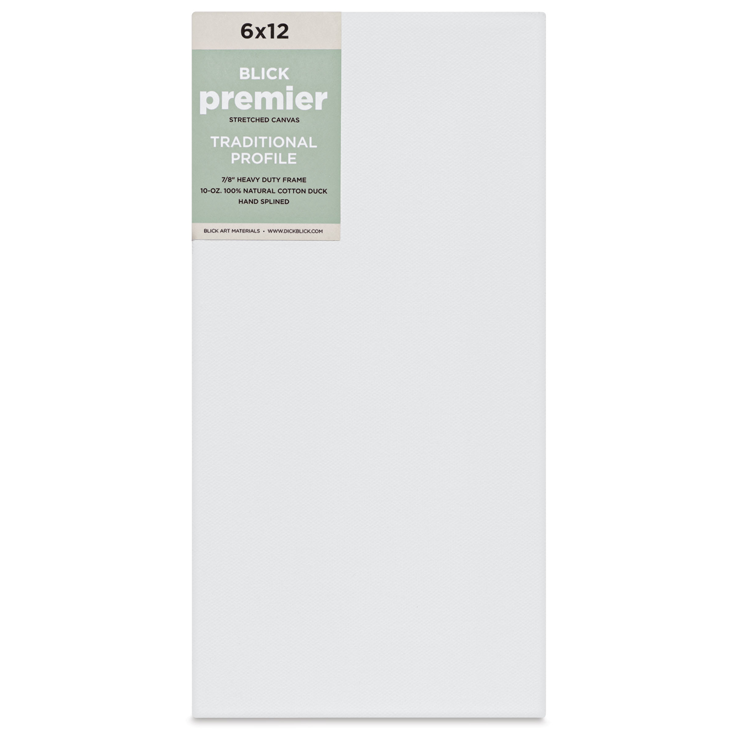 Blick Premier Stretched Cotton Canvas - Traditional Profile, Splined, 6" x 12"