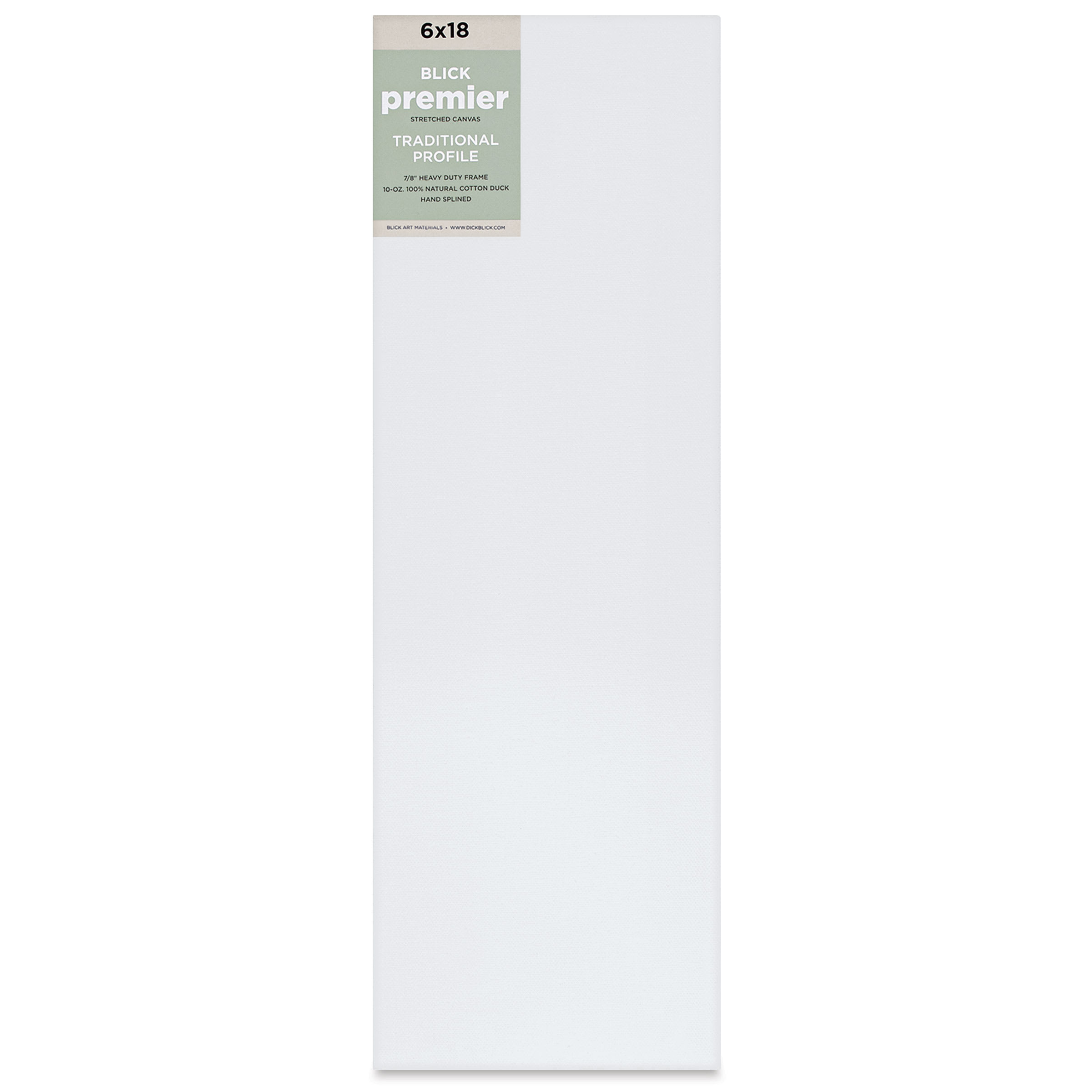 Blick Premier Stretched Cotton Canvas - Traditional Profile, Splined, 6" x 18"