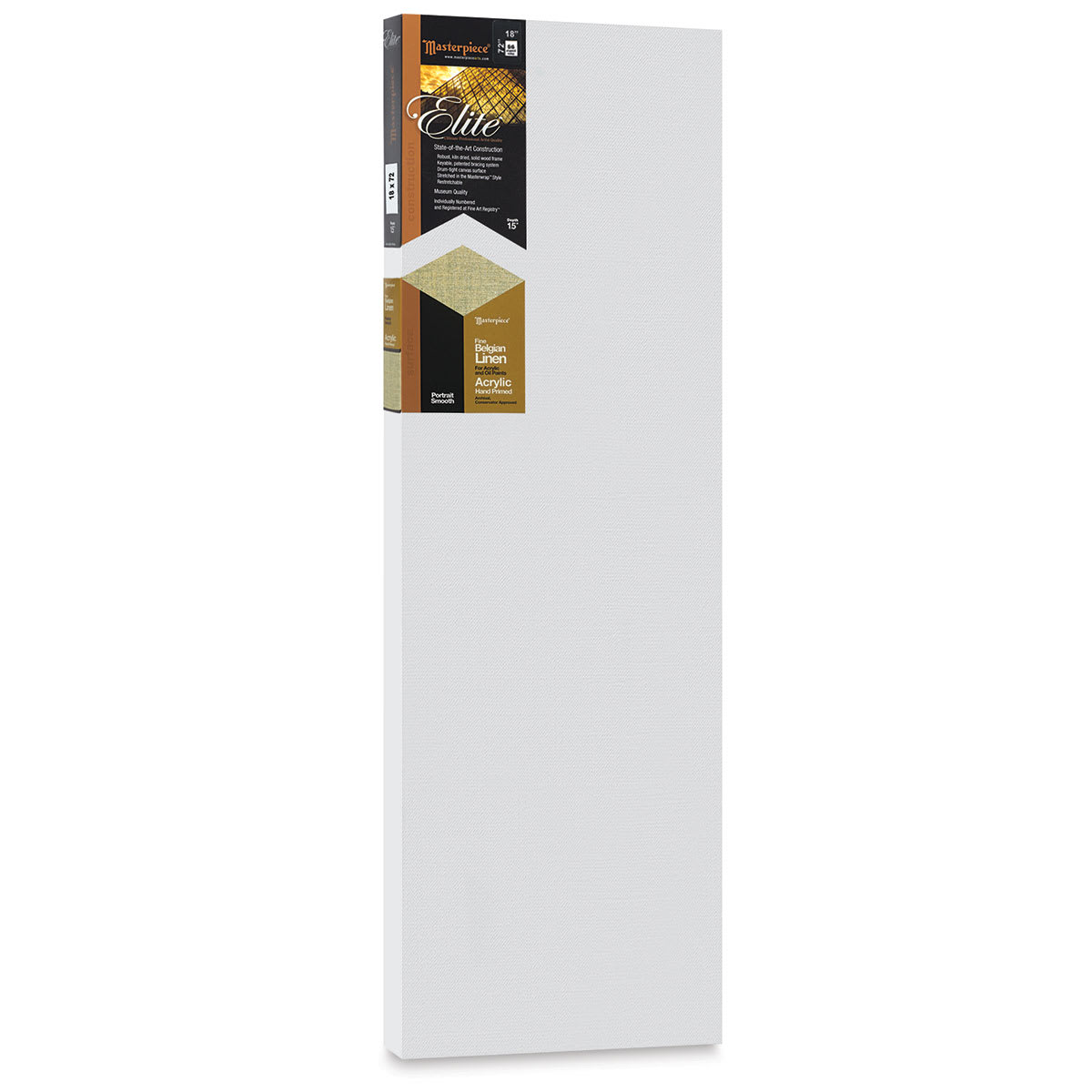 Masterpiece Elite Portrait Smooth Canvas - 18" x 72", Acrylic Primed