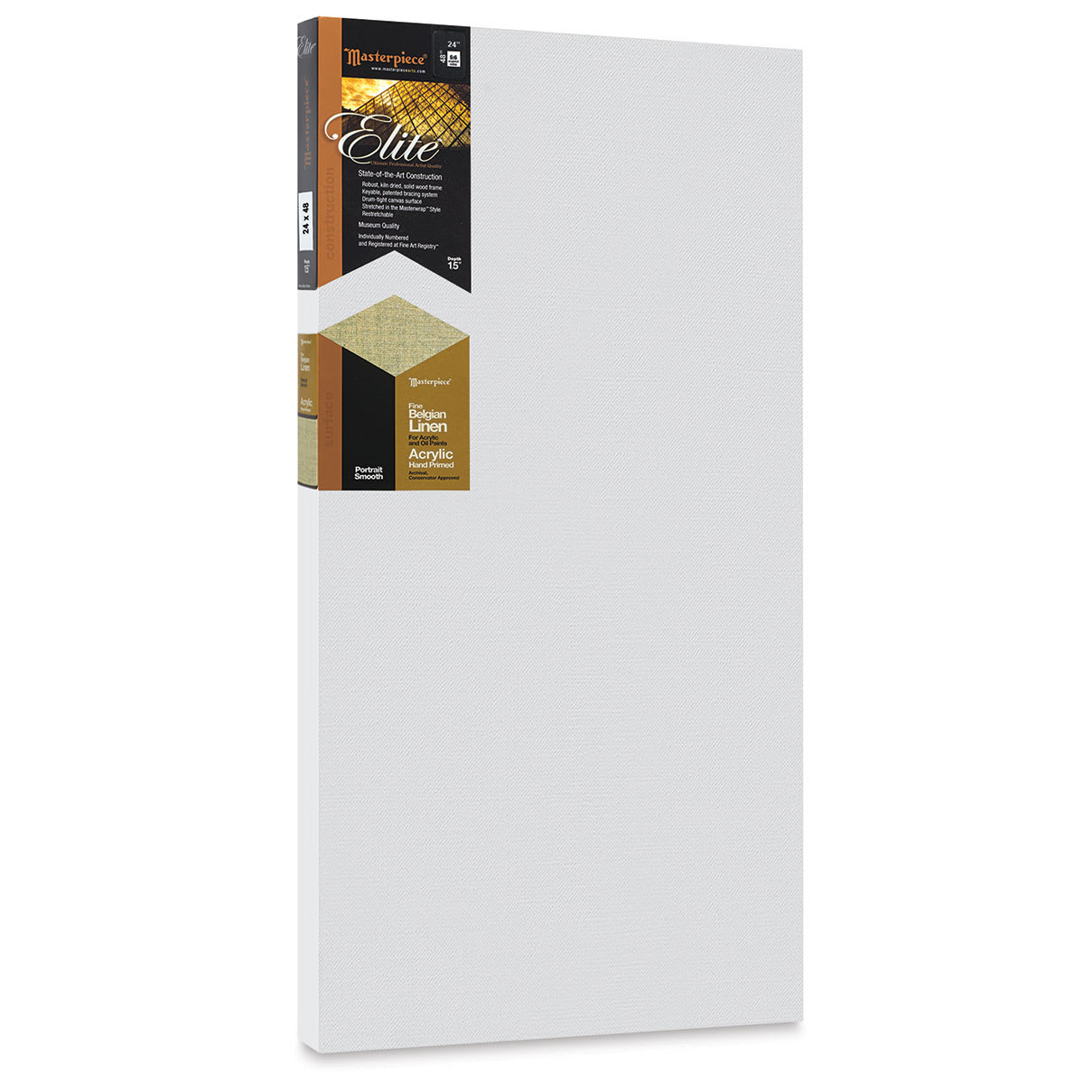 Masterpiece Elite Portrait Smooth Canvas - 24" x 48", Acrylic Primed