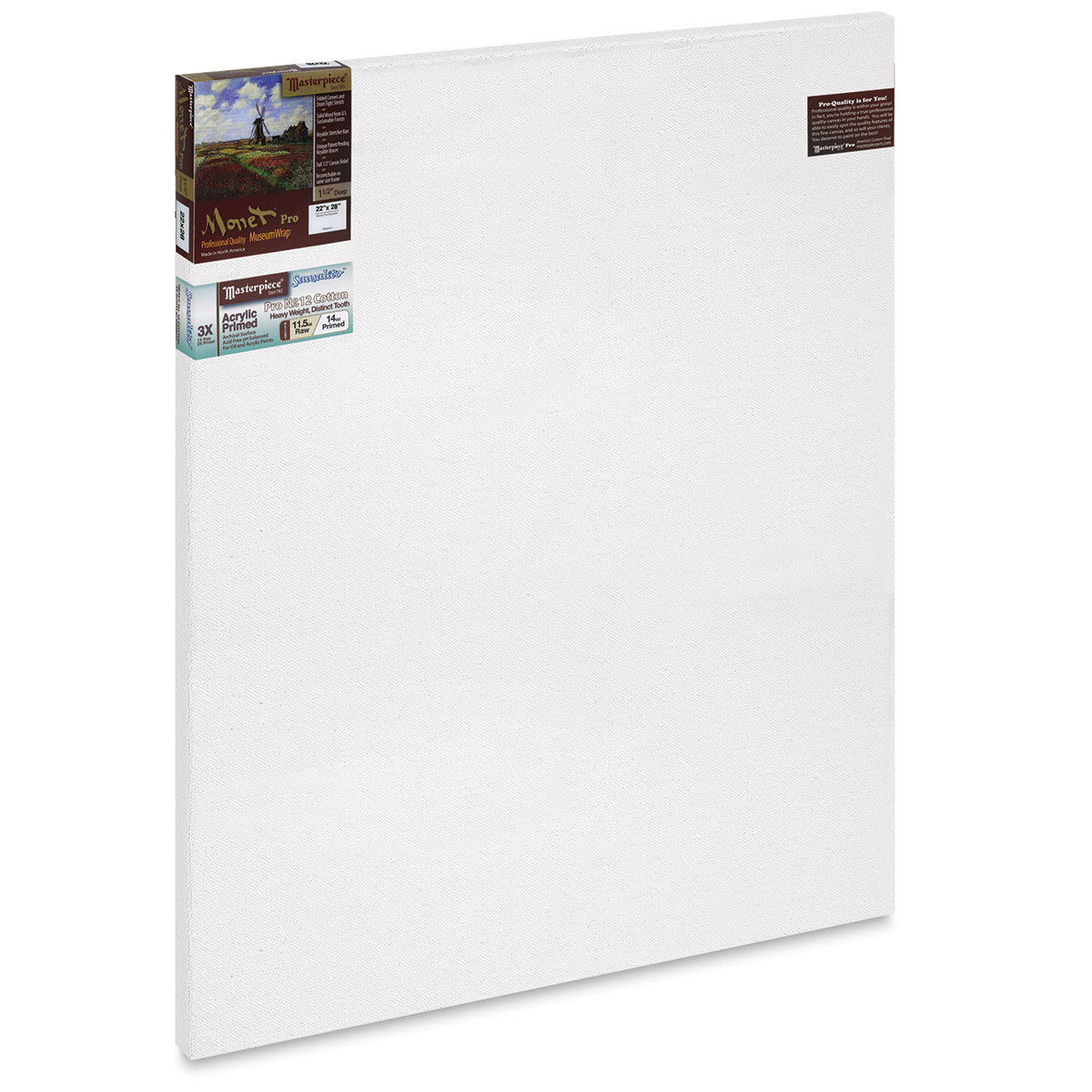 Masterpiece Monet Pro Sausalito Cotton Canvas - 22" x 28", Acrylic-Primed