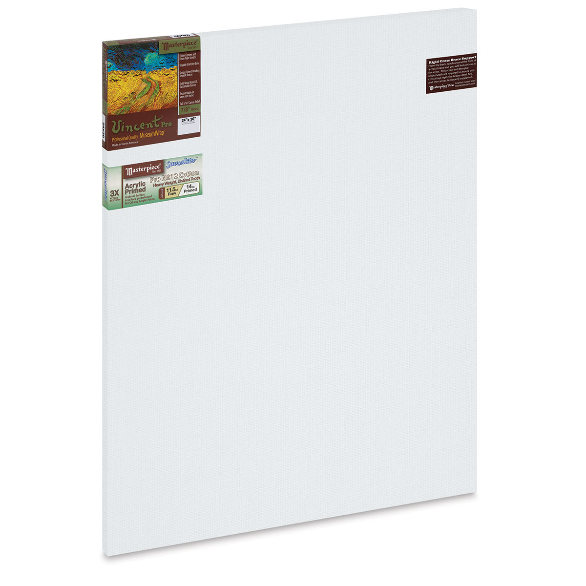 Masterpiece Vincent Pro Sausalito Cotton Canvas - 24" x 30", Acrylic Primed