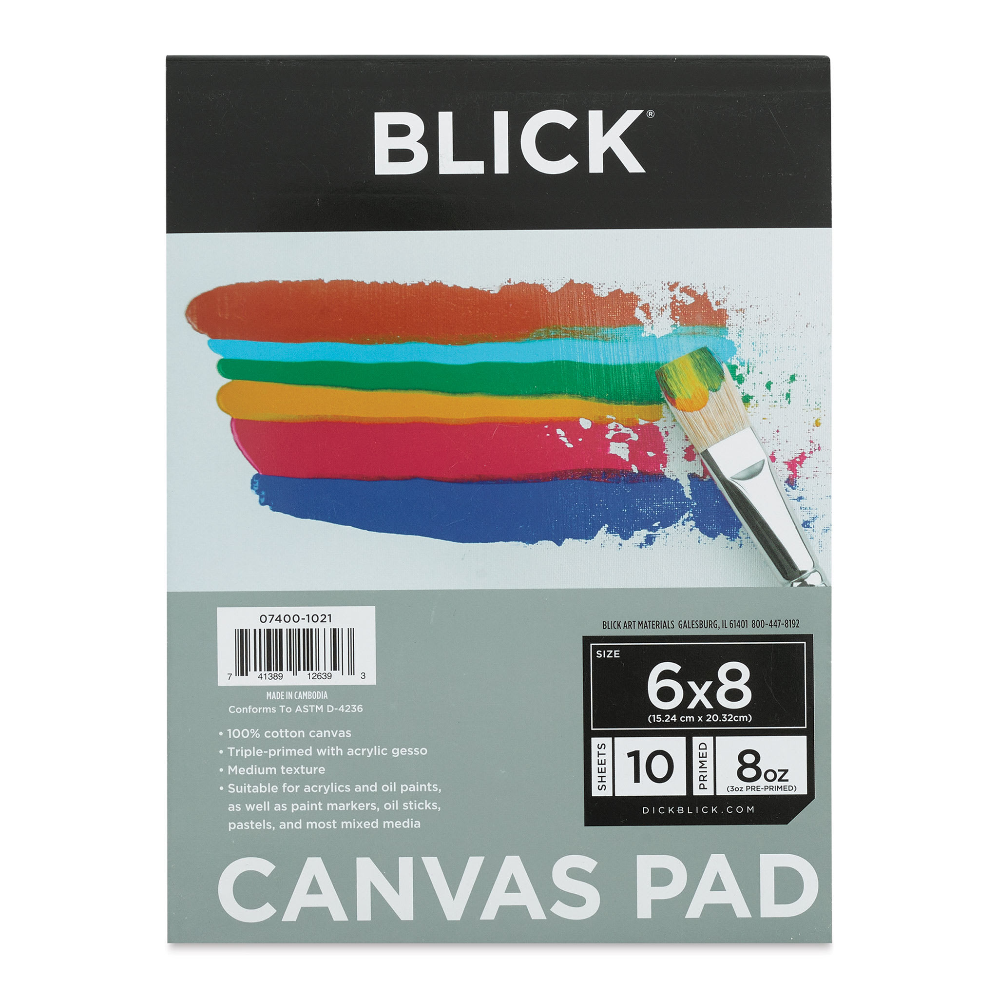 Blick Canvas Pad - 6" x 8", 10 Sheets