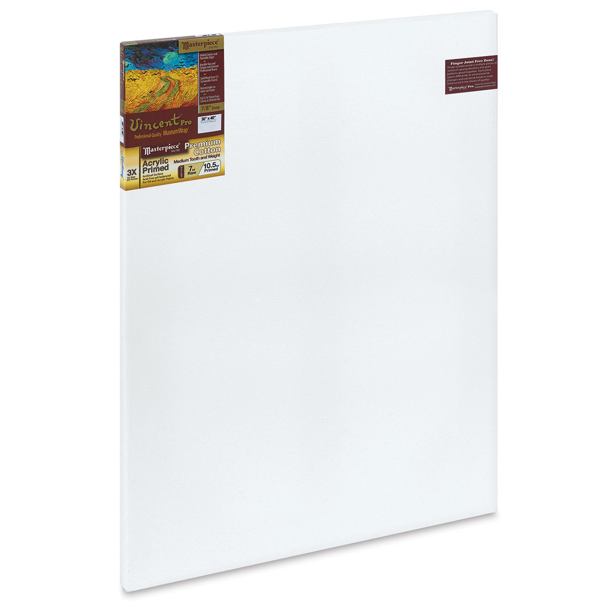 Masterpiece Vincent Pro Monterey 7/8" Profile Cotton Canvas - 30" x 40"