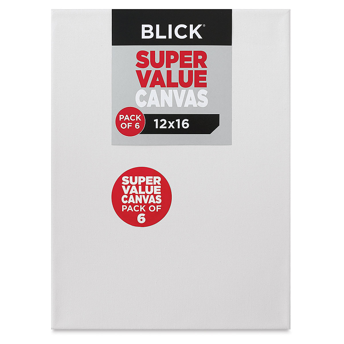 Blick Super Value Canvas Pack - 12" x 16", Pkg of 6