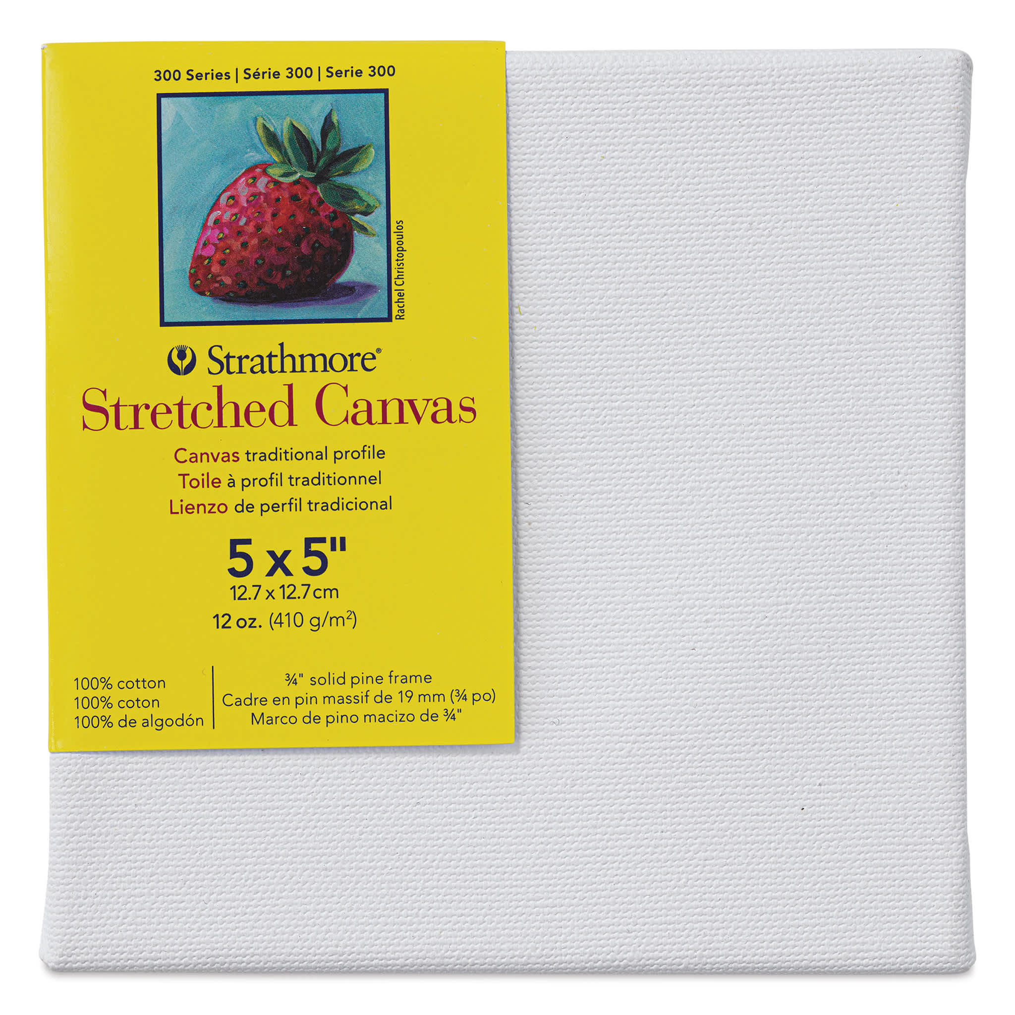 Strathmore® 300 Series Traditional Stretched Canvas in White | 5" x 5"
