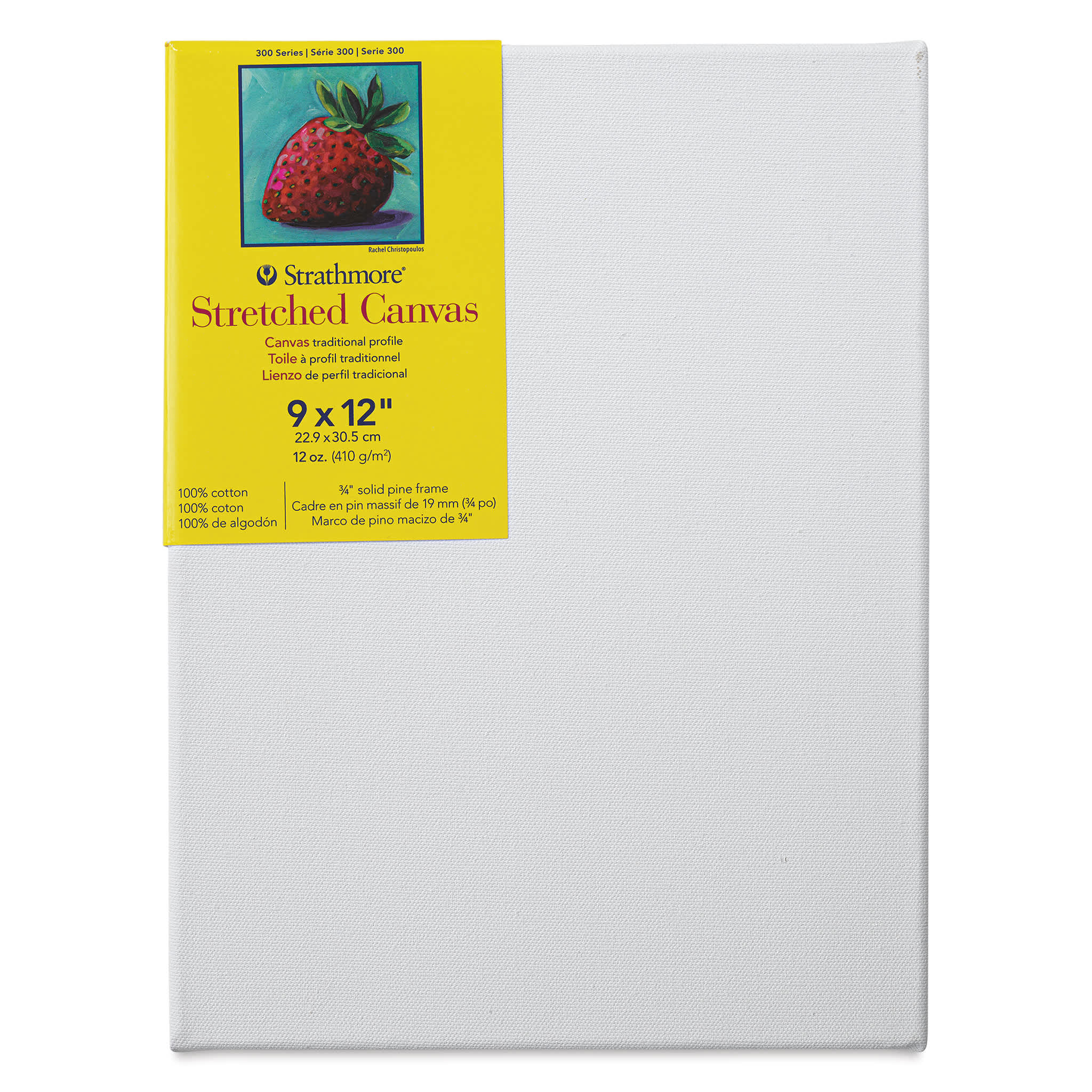 Strathmore® 300 Series Traditional Stretched Canvas in White | 9" x 12"