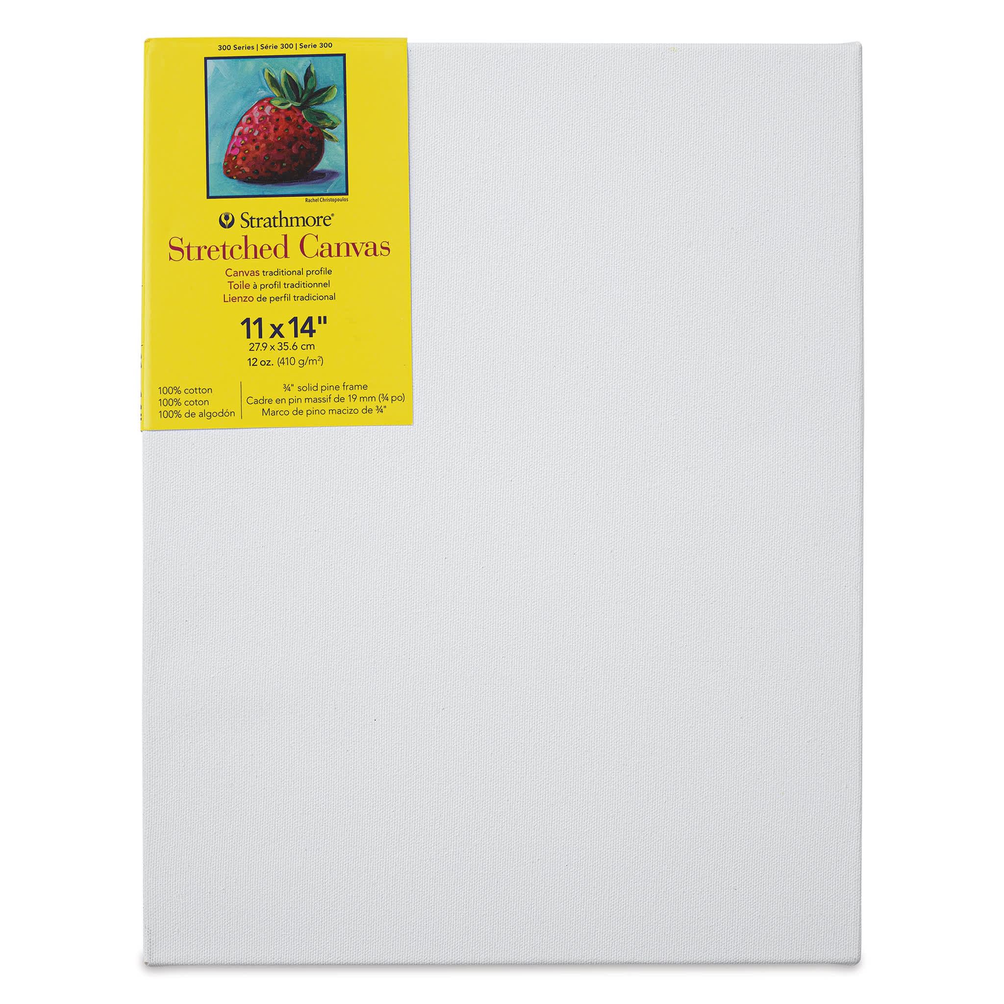 Strathmore® 300 Series Traditional Stretched Canvas in White | 11" x 14"