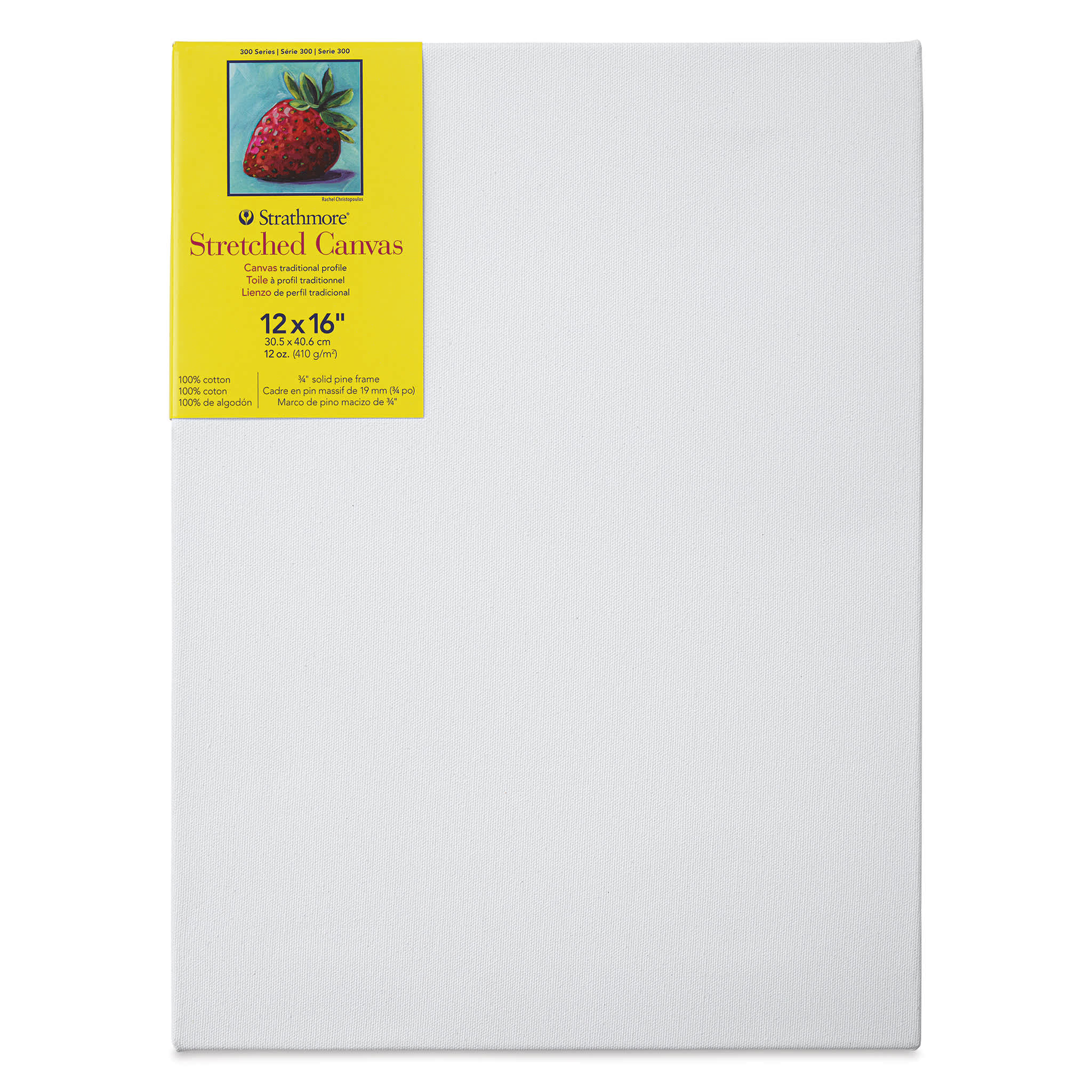 Strathmore® 300 Series Traditional Stretched Canvas in White | 12" x 16"