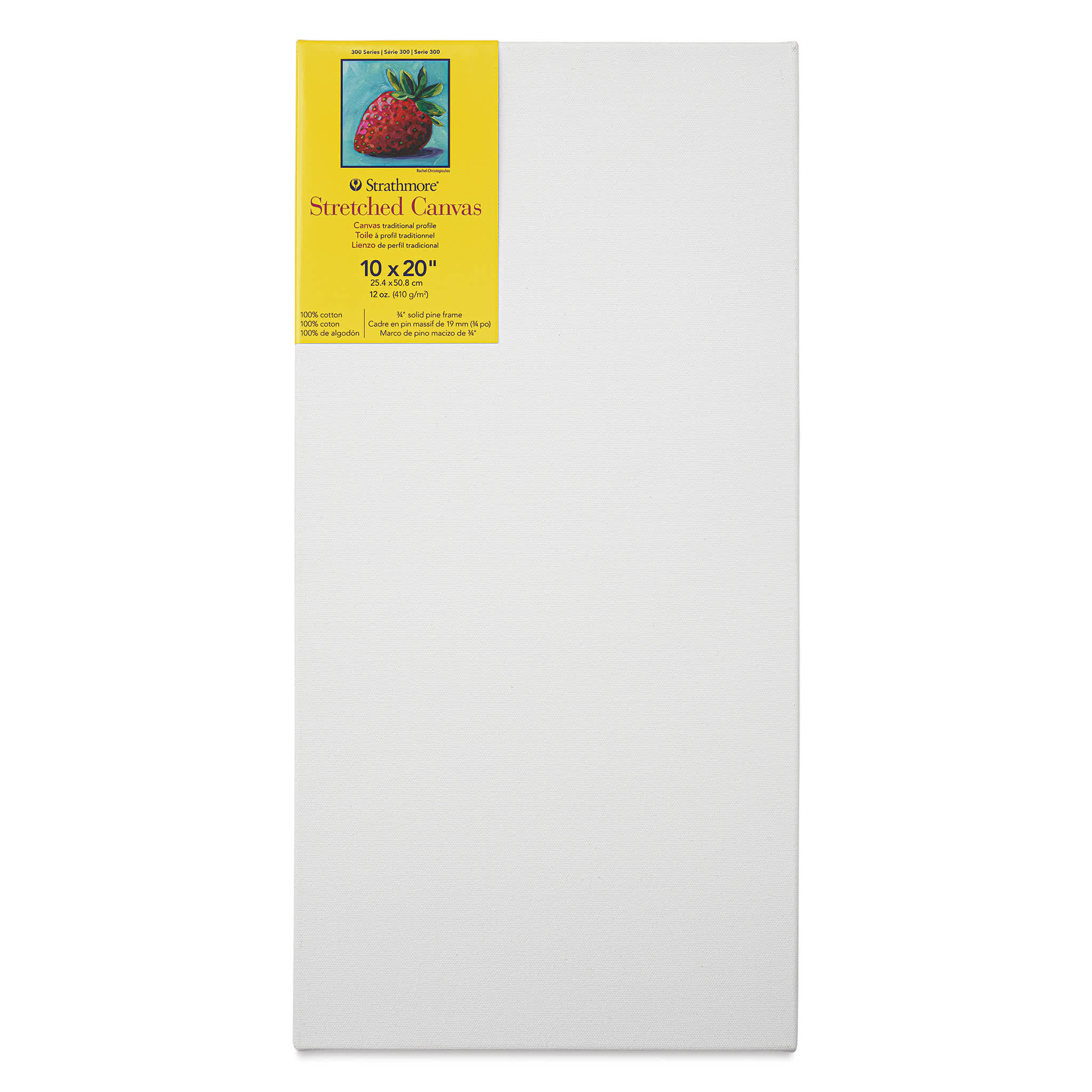 Strathmore® 300 Series Traditional Stretched Canvas in White | 10" x 20"