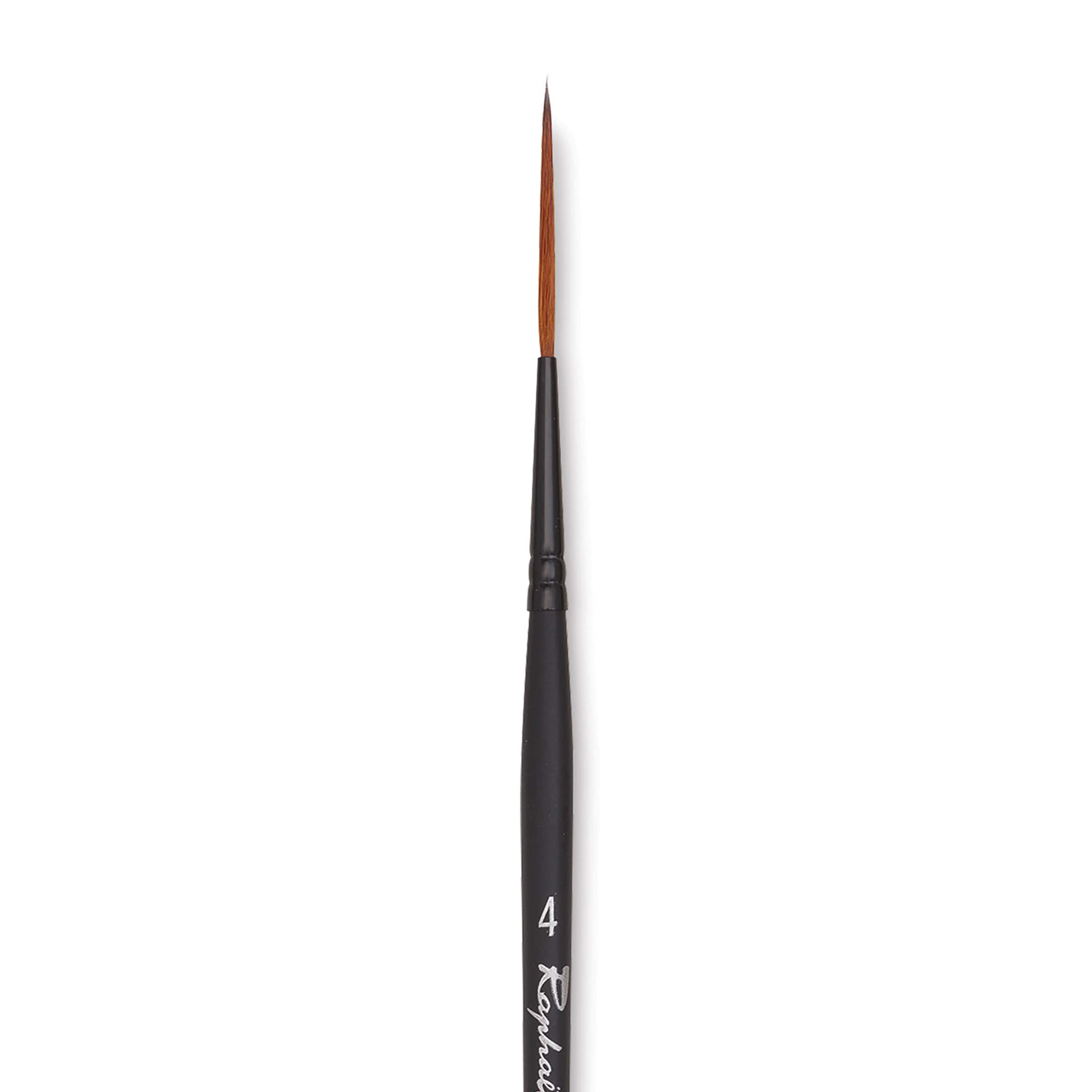 Raphaël Stradivarius Synthetic Kolinsky Sable Brush - Rigger, Size 4, Short Handle