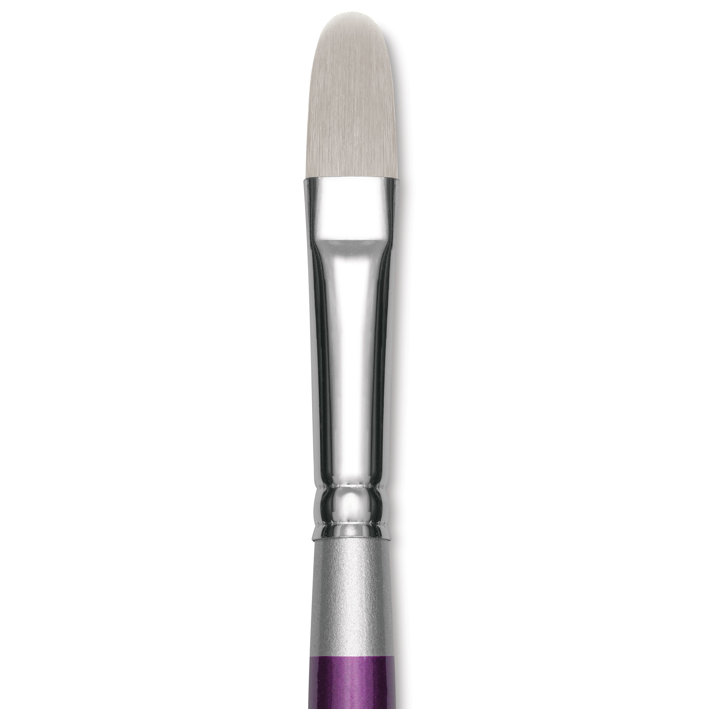 Silver Brush Silver Silk 88 Synthetic Brush - Short Handle, Oval Crescent, Size 1/2"