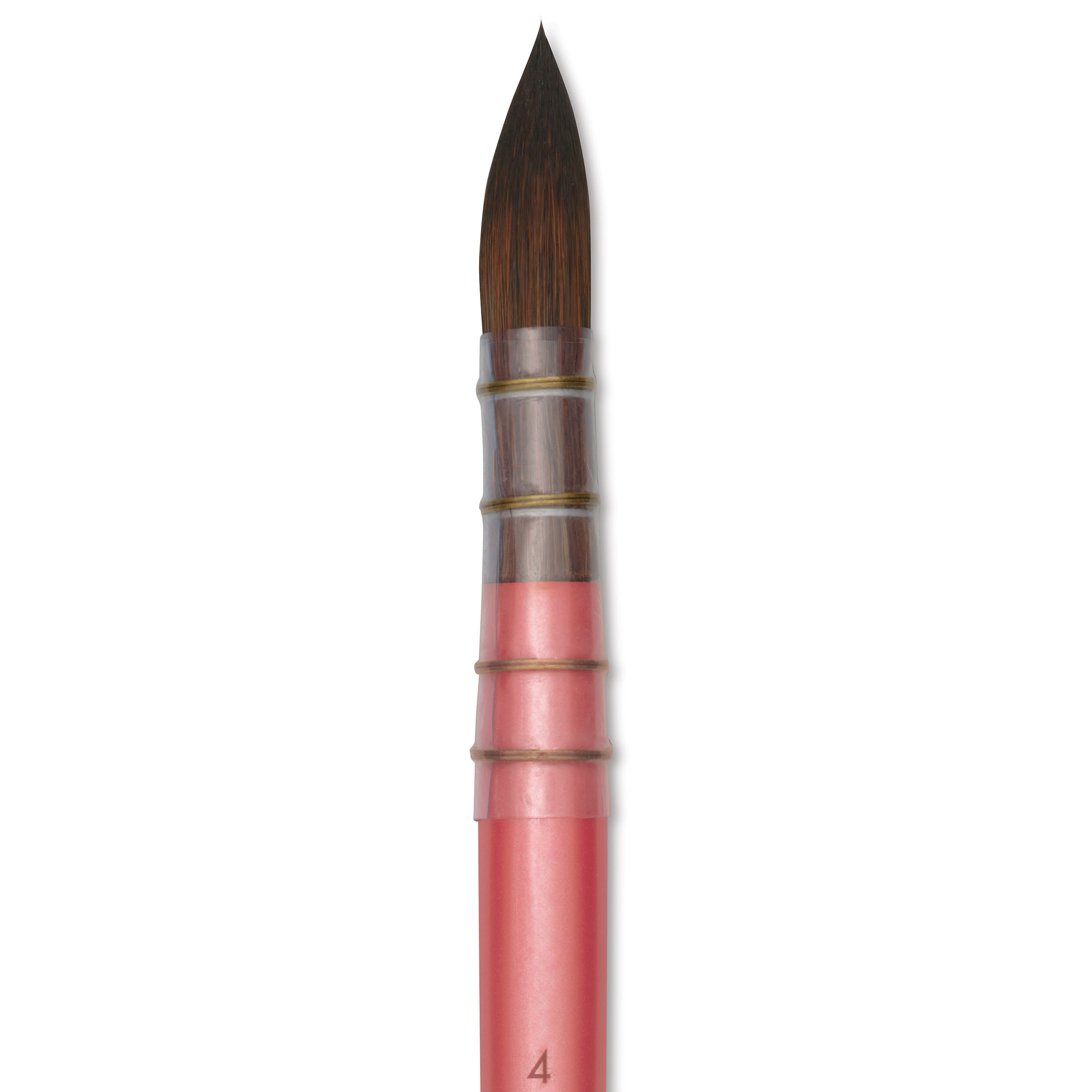Dynasty Water Lily Watercolor Brush - Short Handle, Quill, Size 4