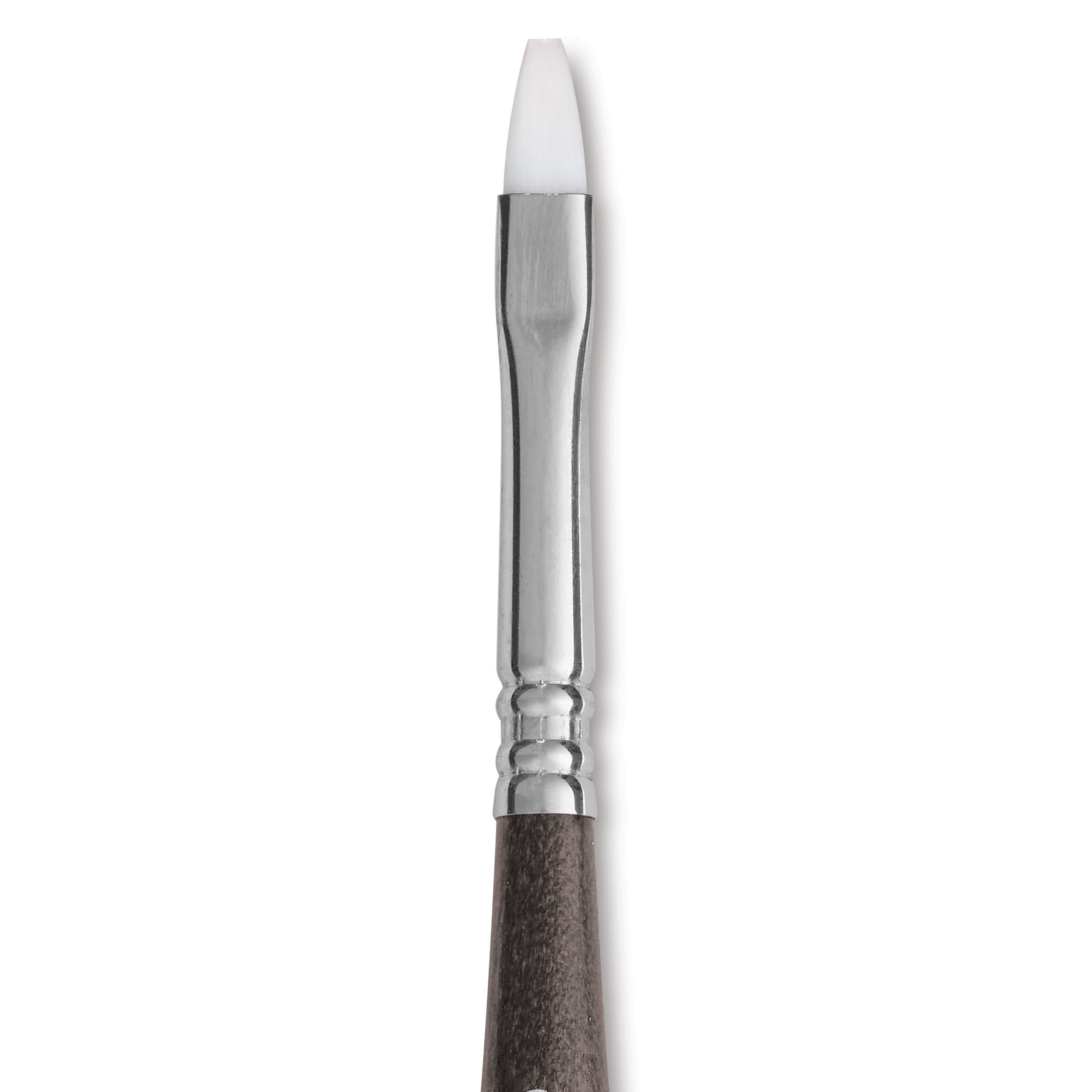 Escoda Perla Toray White Synthetic Travel Brush - Bright, Short Handle, Size 6