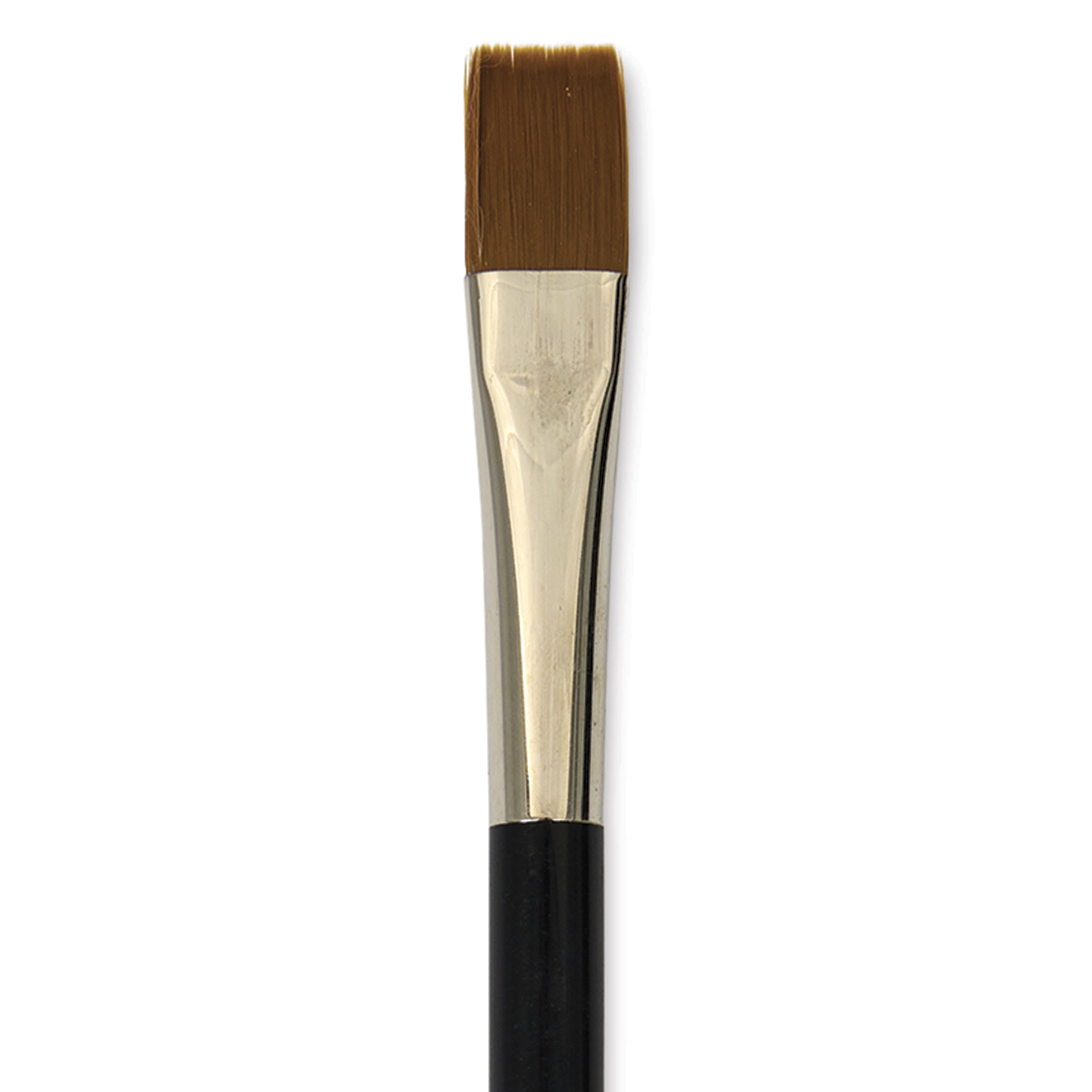 Yasutomo Fusion Synthetic Brush - Flat, Short Handle, Size 1/2"