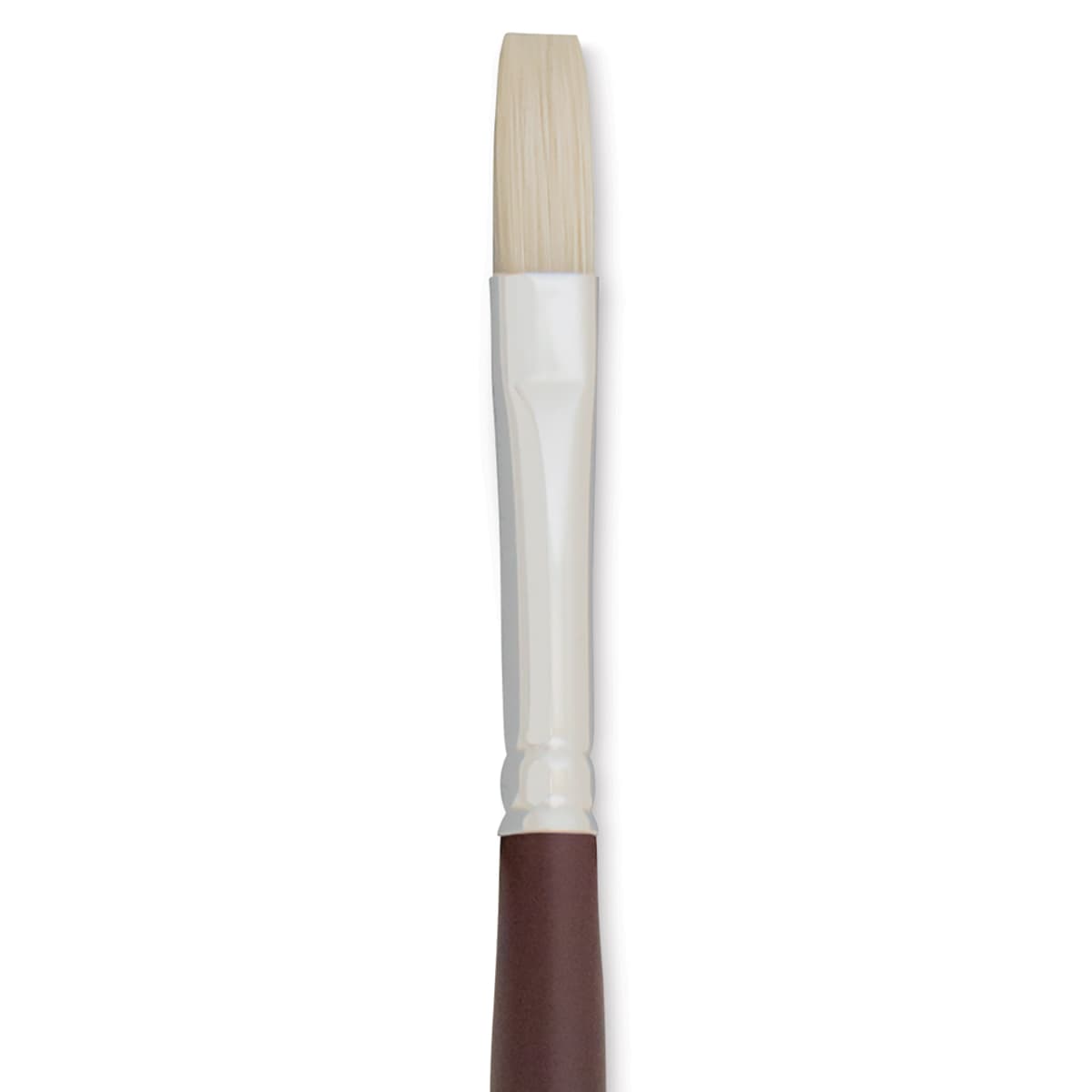 Silver Brush Silverstone Premium White Hog Bristle Brush - Flat, Long Handle, Size 3