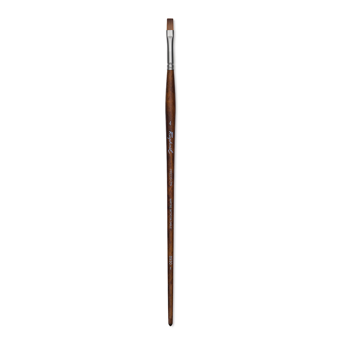 Raphaël Precision Brush - Flat, Size 4, Long Handle