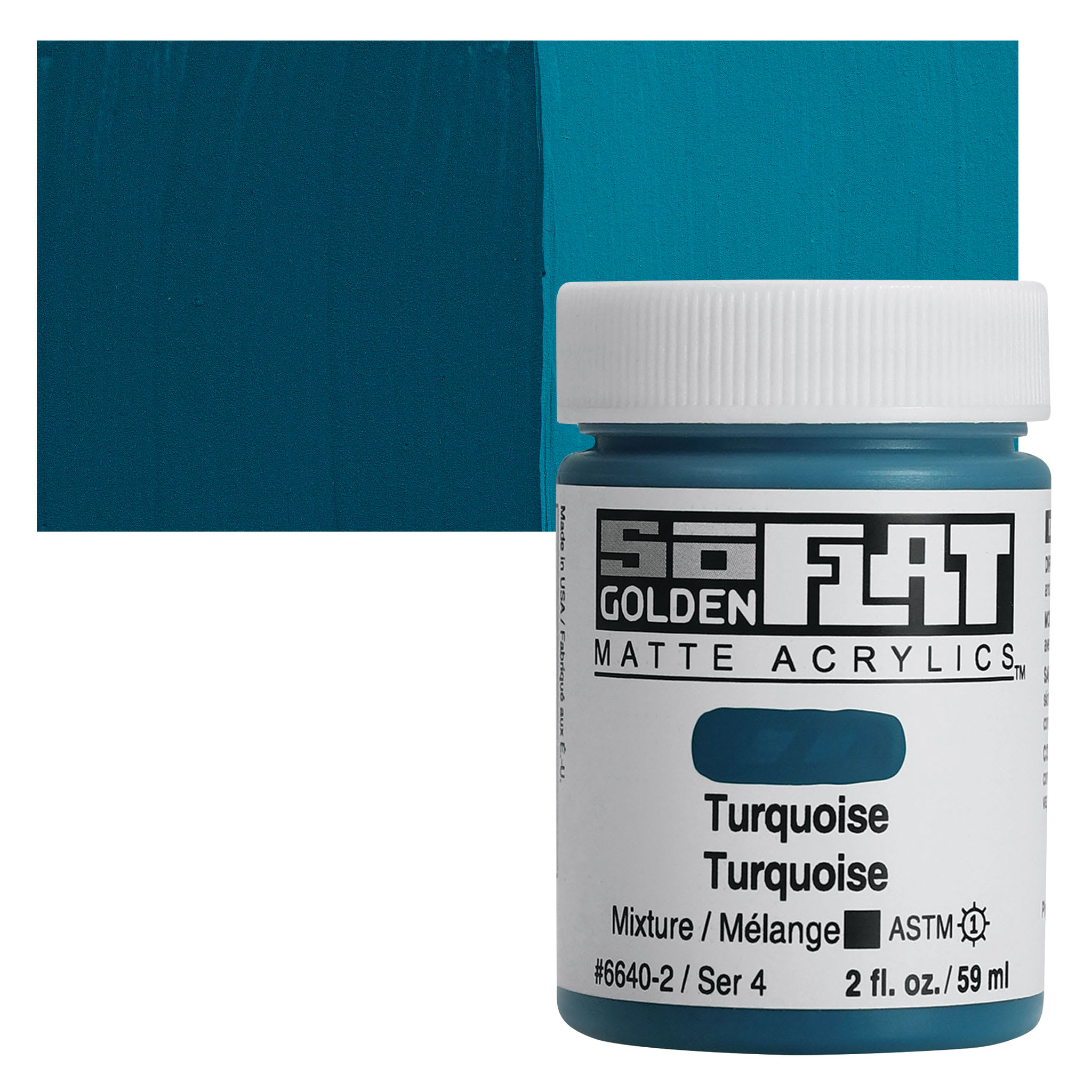 Golden® 2 oz SoFlat Matte Acrylic Paint in Turquoise | 2 fl oz