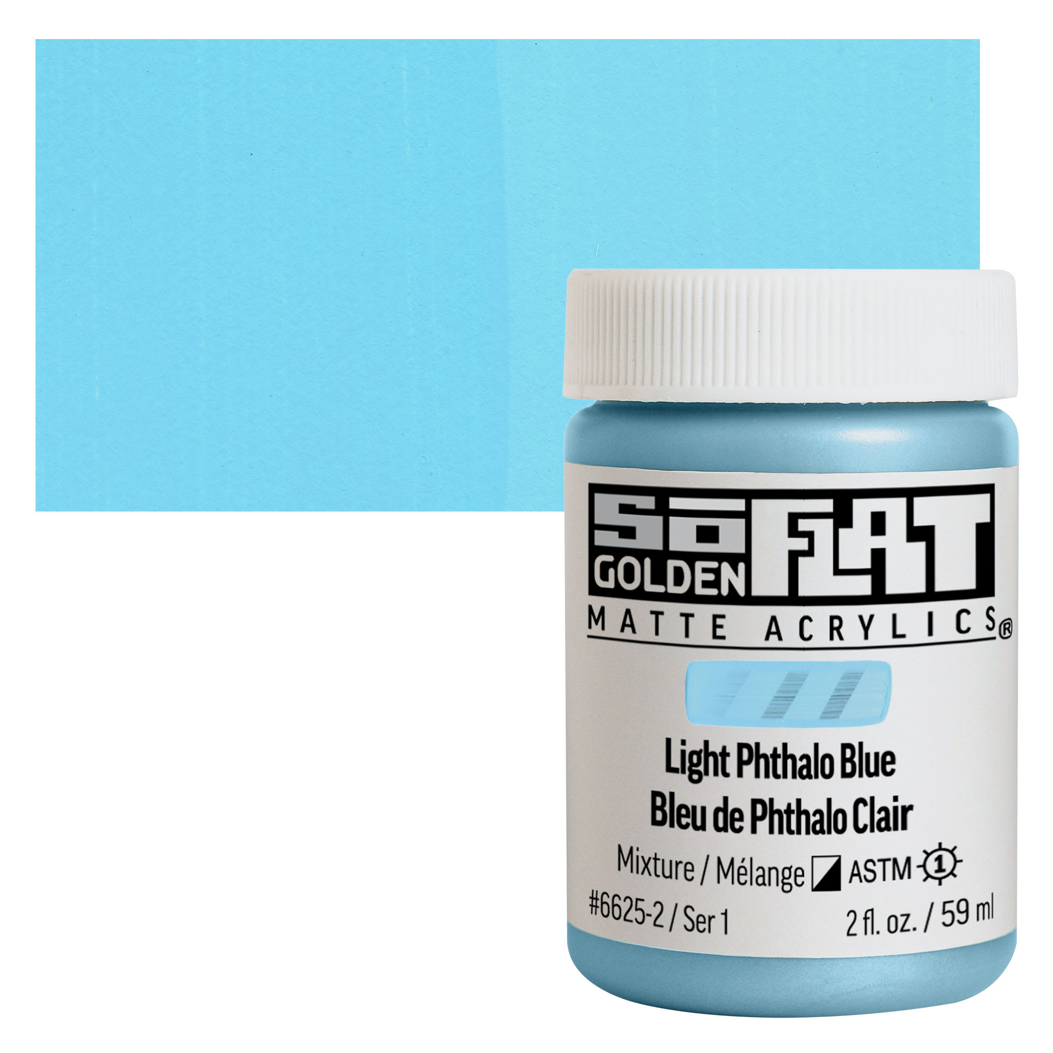 Golden® 2 oz SoFlat Matte Acrylic Paint in Light Phthalo Blue | 2 fl oz