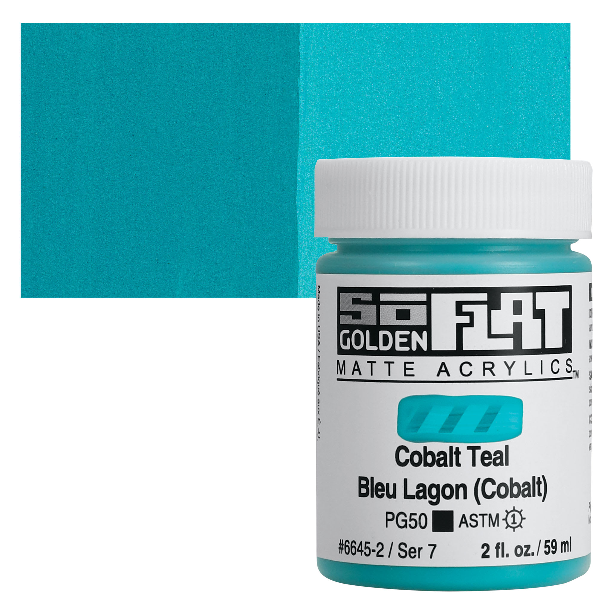 Golden® 2 oz SoFlat Matte Acrylic Paint in Cobalt Teal | 2 fl oz