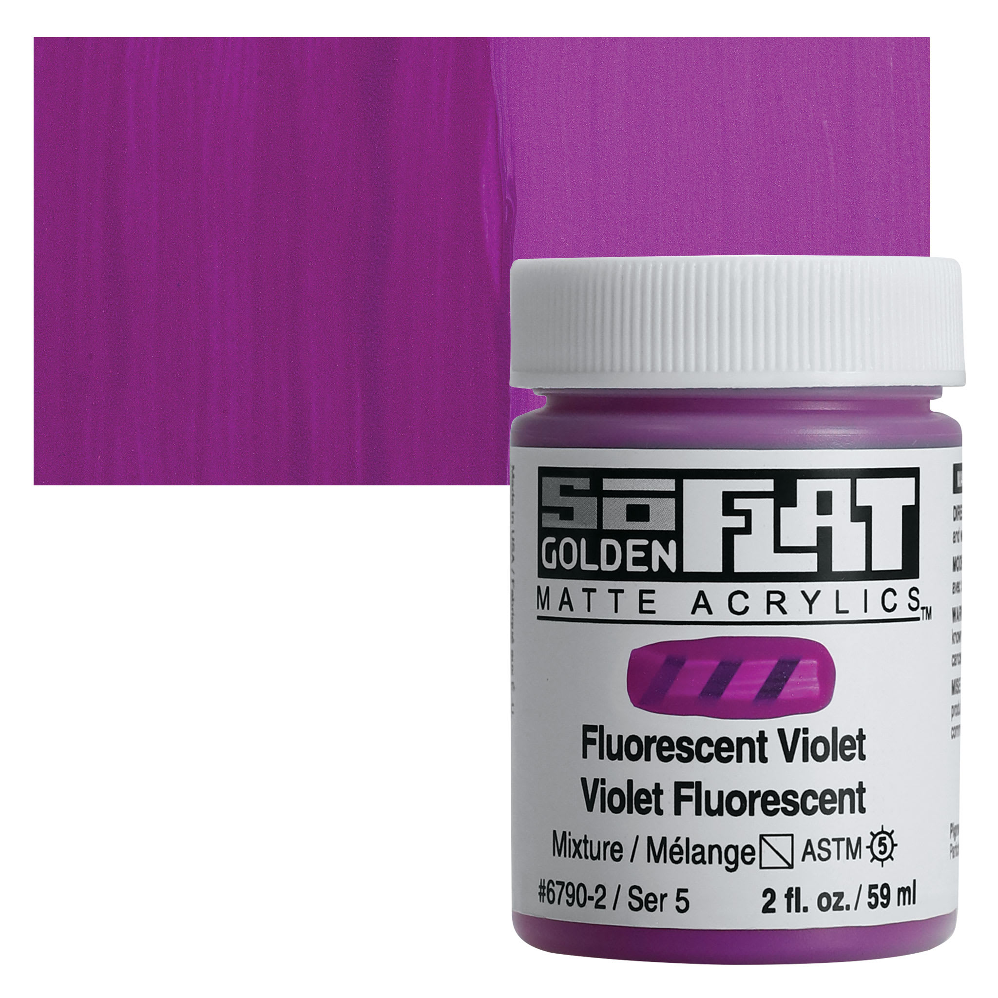 Golden® 2 oz SoFlat Matte Acrylic Paint in Fluorescent Violet | 2 fl oz