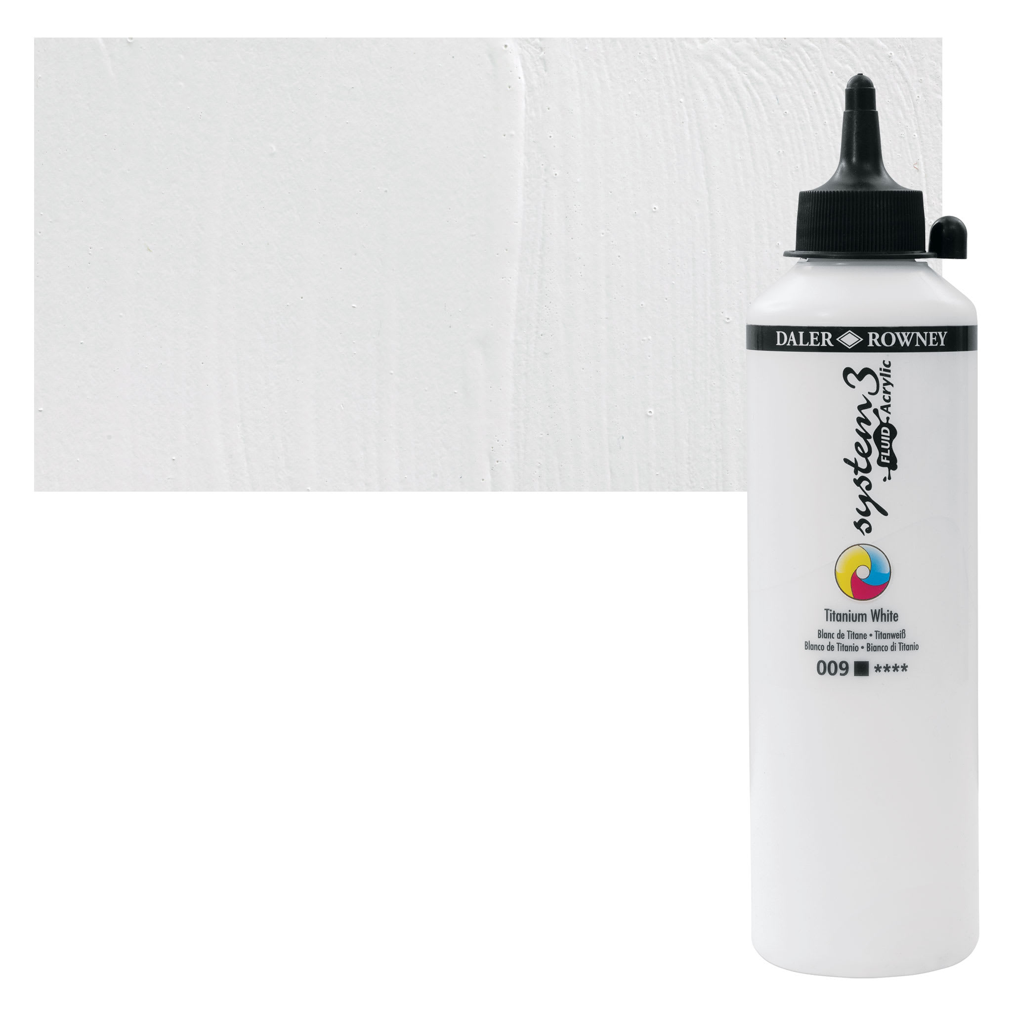 Daler-Rowney System3 Fluid Acrylic - Titanium White, 500 ml