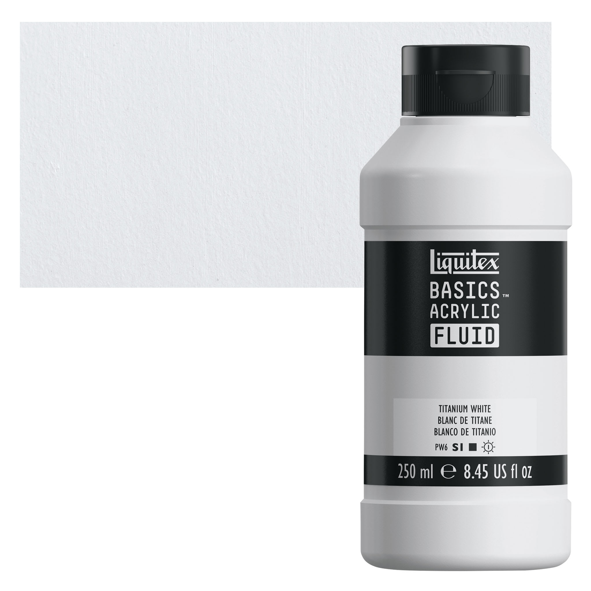 6 Pack: Liquitex® BASICS® Acrylic Fluid, 8.45 oz Paint in Titanium White | 8.45 fl oz