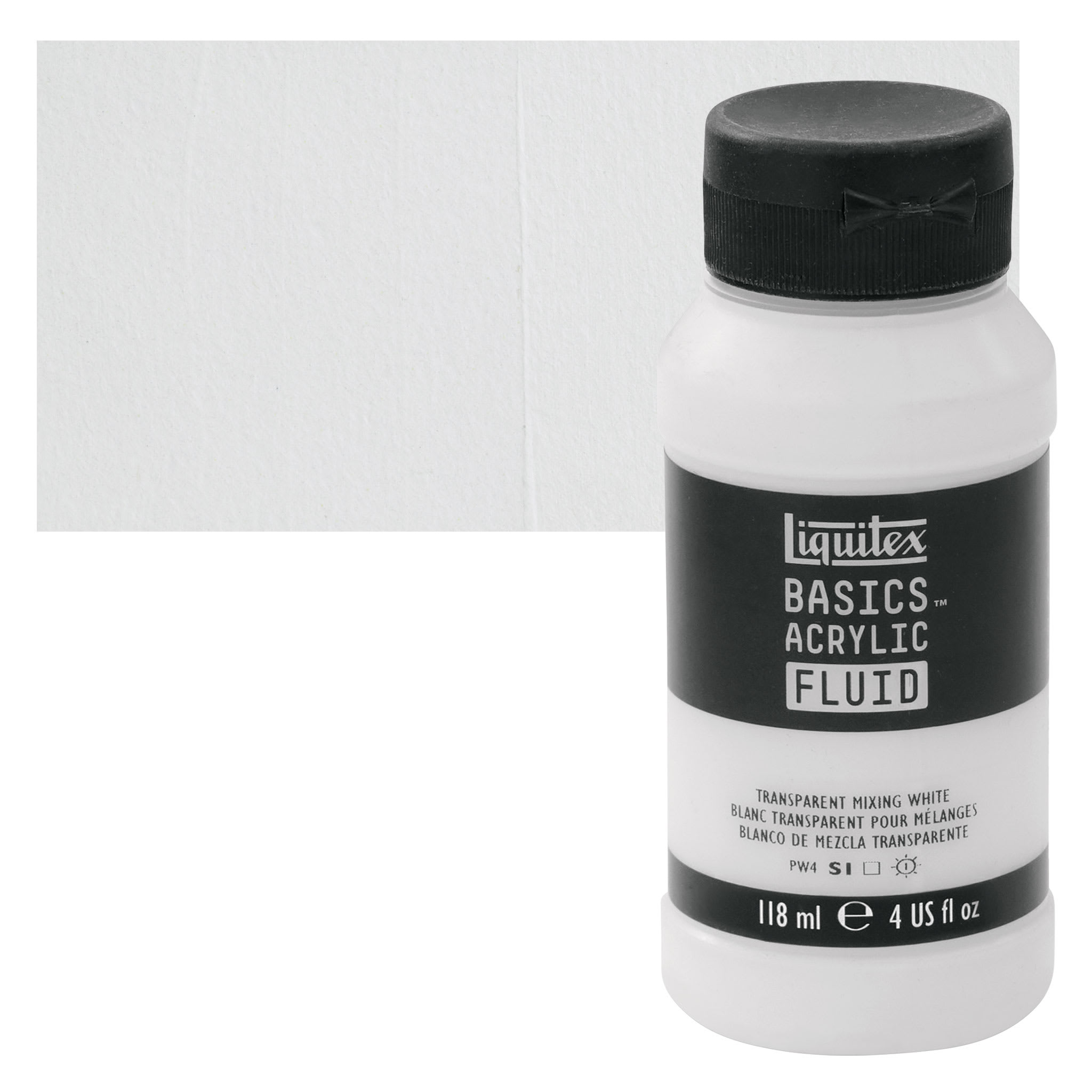 Liquitex® BASICS® 4 oz Acrylic Fluid Paint in 430 Transparent Mixing White | 4 fl oz