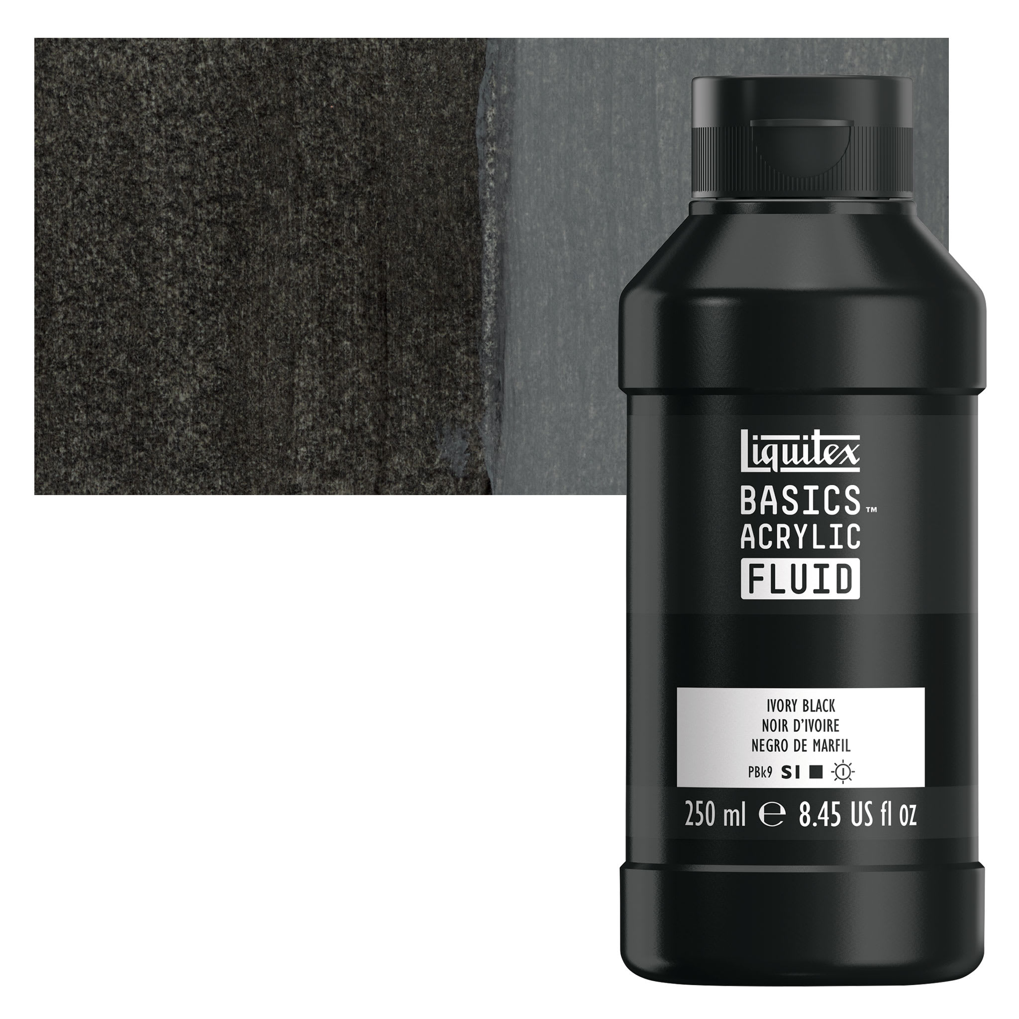 Liquitex® BASICS® 8.5 oz Acrylic Fluid Paint, Ivory Black | 8.5 fl oz