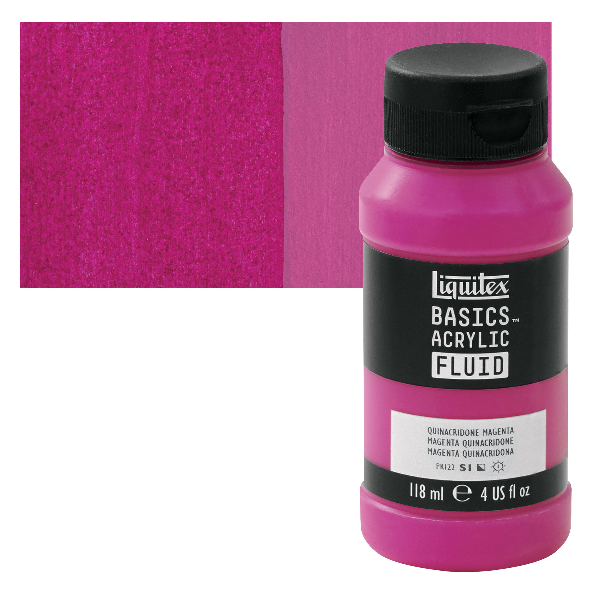 Liquitex® BASICS® 4 oz Acrylic Fluid Paint in 114 Quinacridone Magenta | 4 fl oz