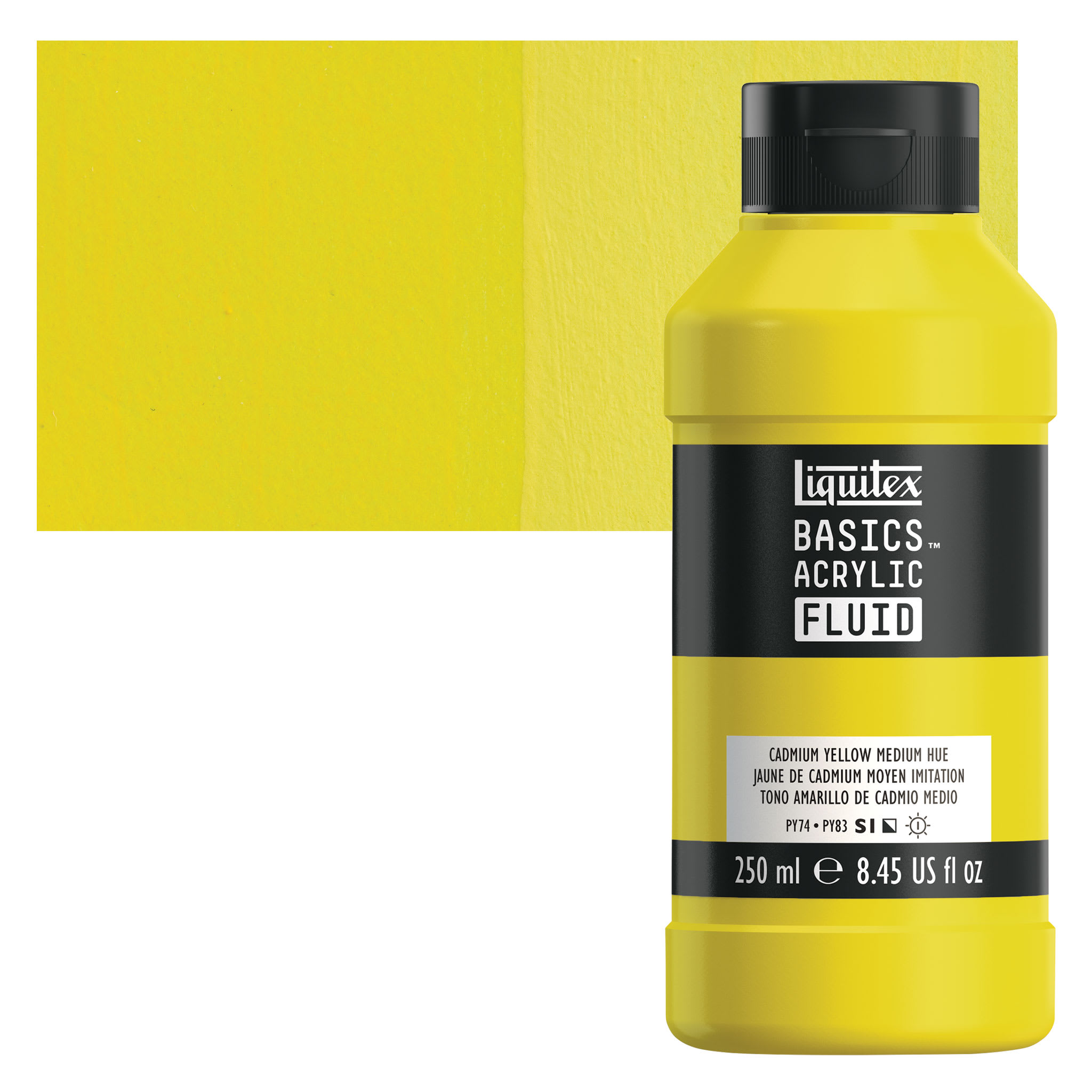 Liquitex® BASICS® Acrylic Fluid, 8.45 oz Paint in Cadmium Yellow Medium Hue | 8.45 fl oz
