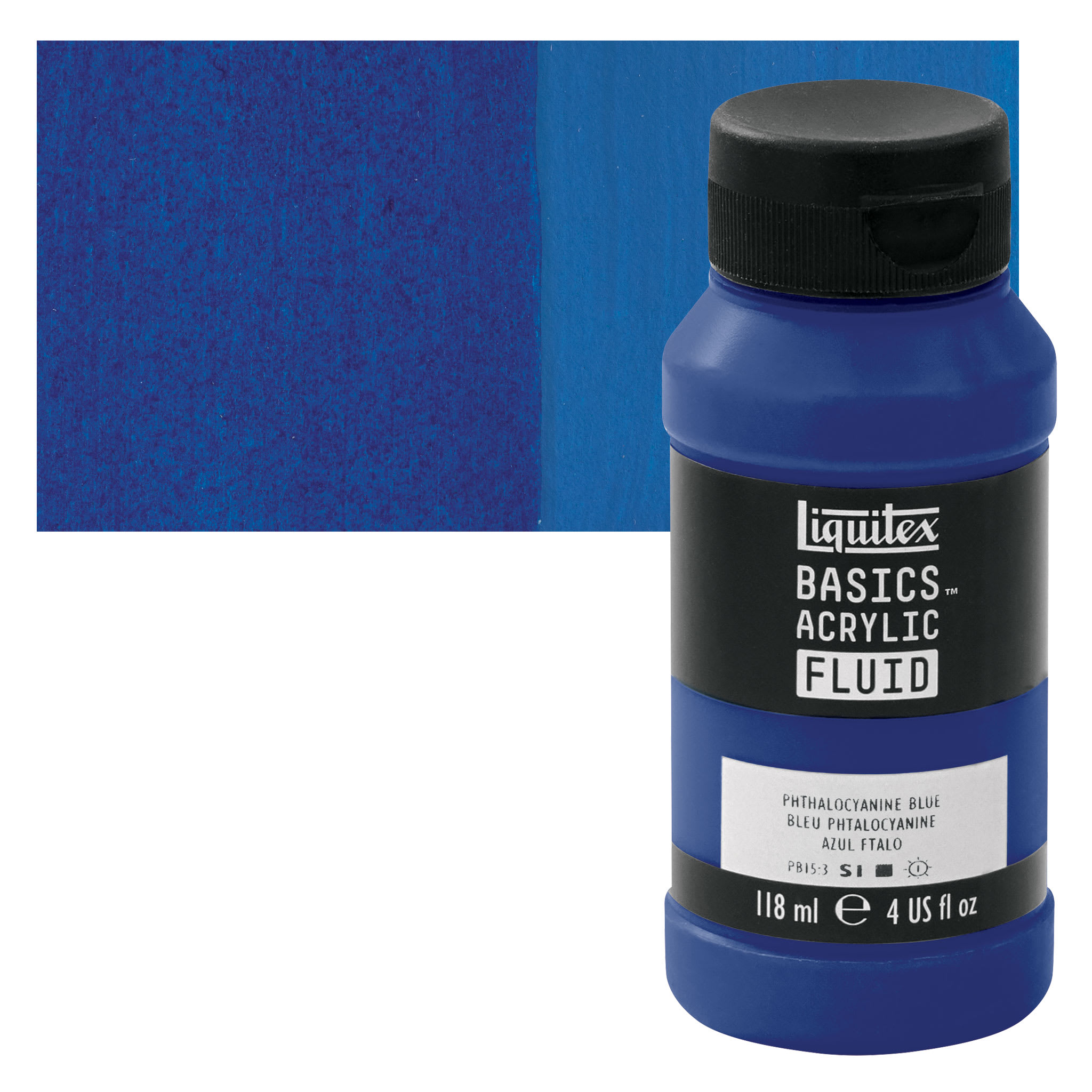 Liquitex® BASICS® 4 oz Acrylic Fluid Paint in 316 Phthalocyanine Blue | 4 fl oz