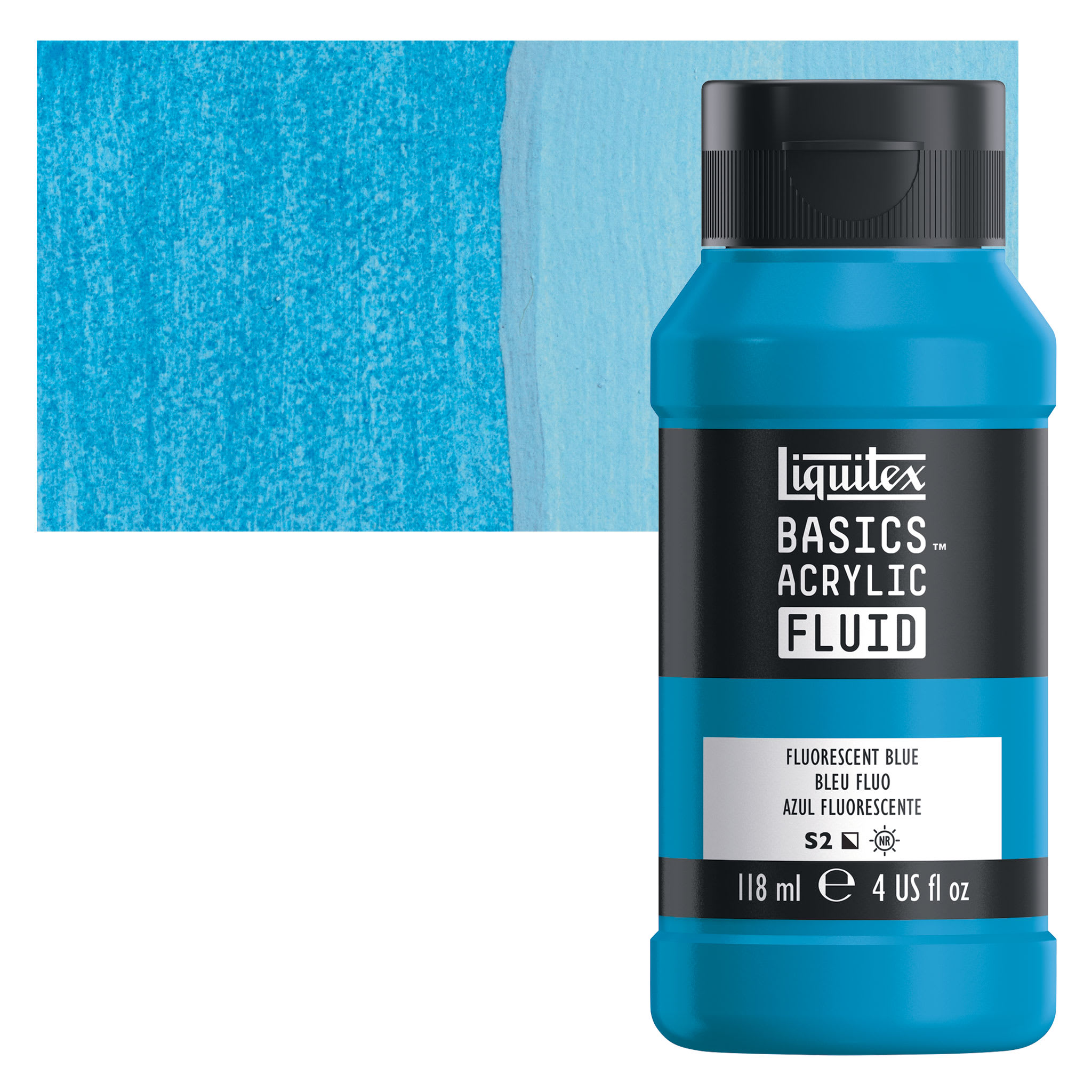 Liquitex® BASICS® 4 oz Acrylic Fluid Paint in 984 Fluorescent Blue | 4 fl oz