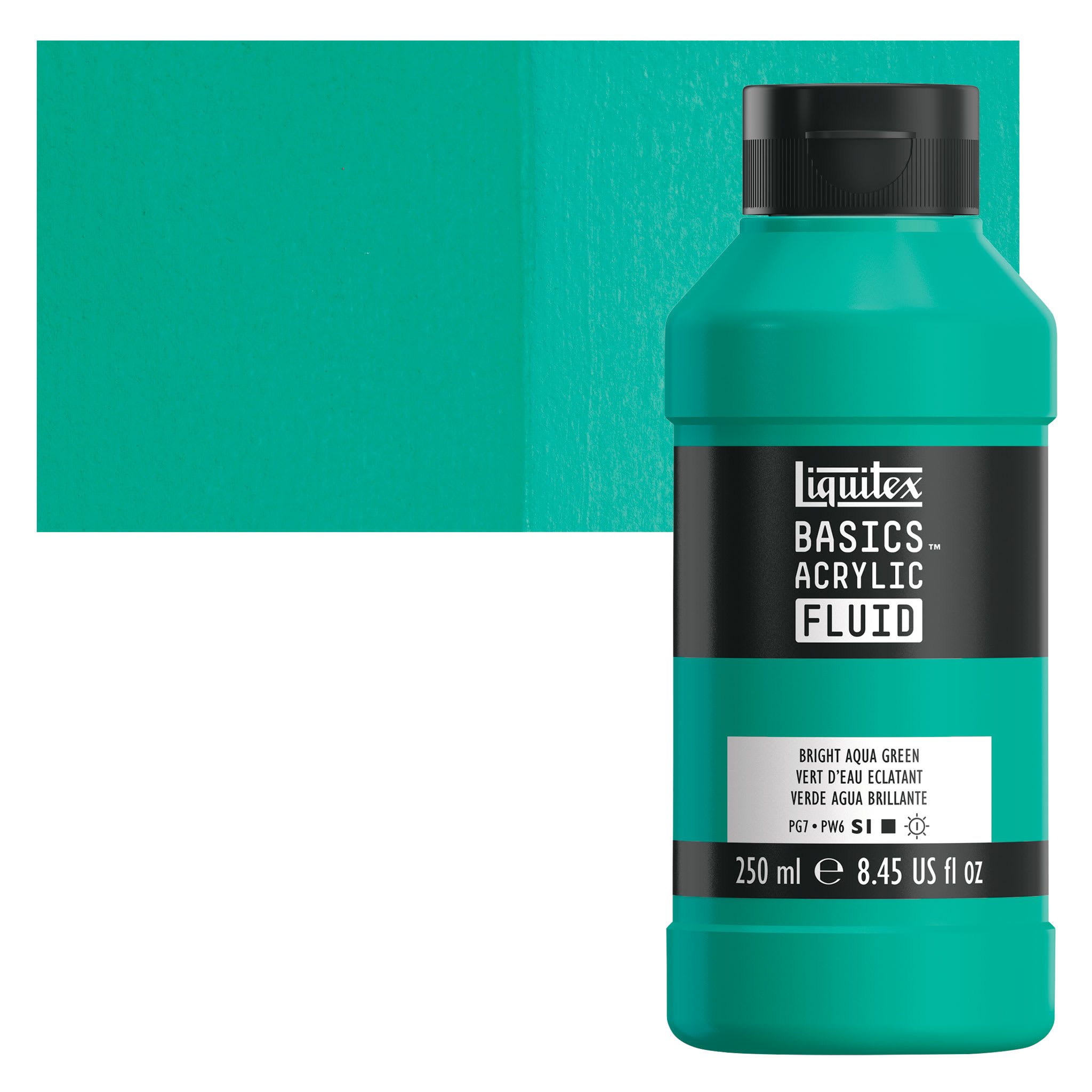 Liquitex® BASICS® Acrylic Fluid, 8.45 oz Paint in Bright Aqua Blue Green | 8.45 fl oz