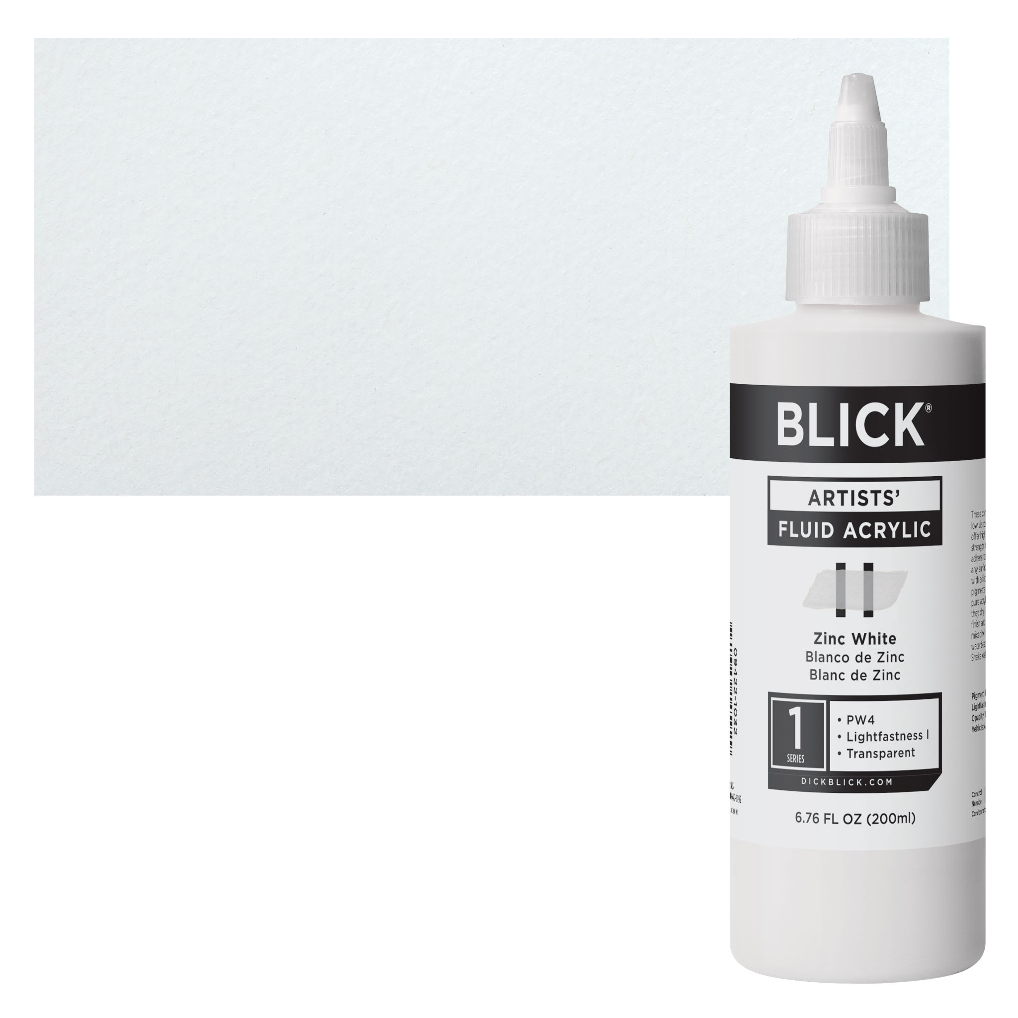 Blick Artists Fluid Acrylic - Zinc White, 200 ml