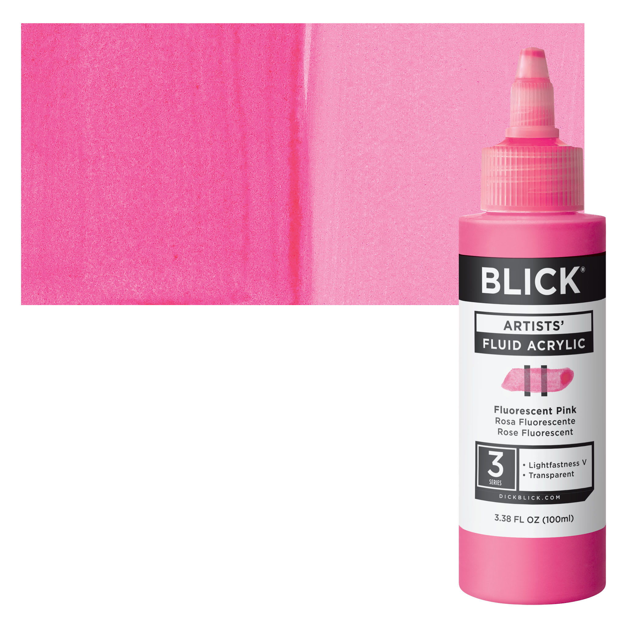 Blick Artists Fluid Acrylic - Fluorescent Pink, 100 ml