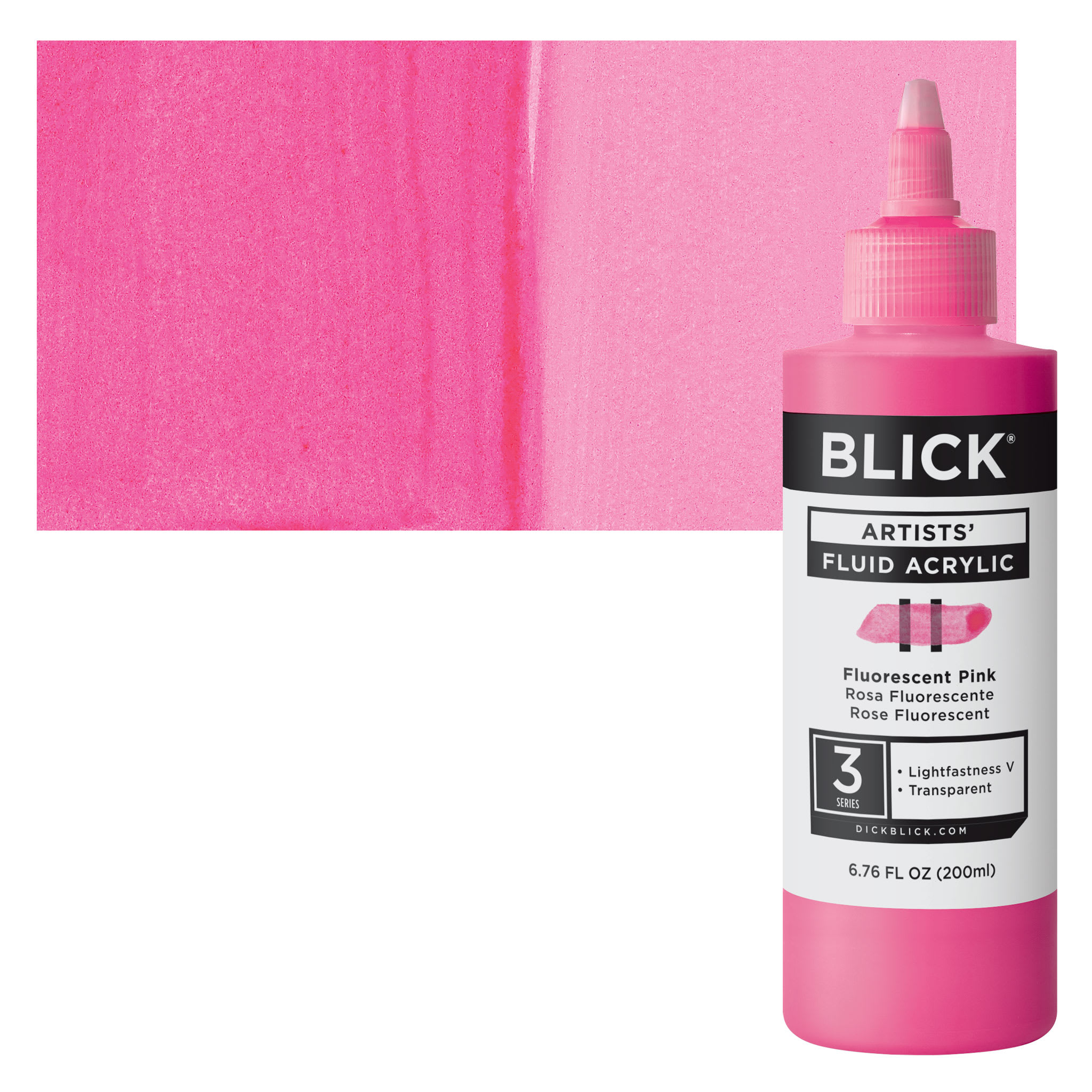 Blick Artists Fluid Acrylic - Fluorescent Pink, 200 ml