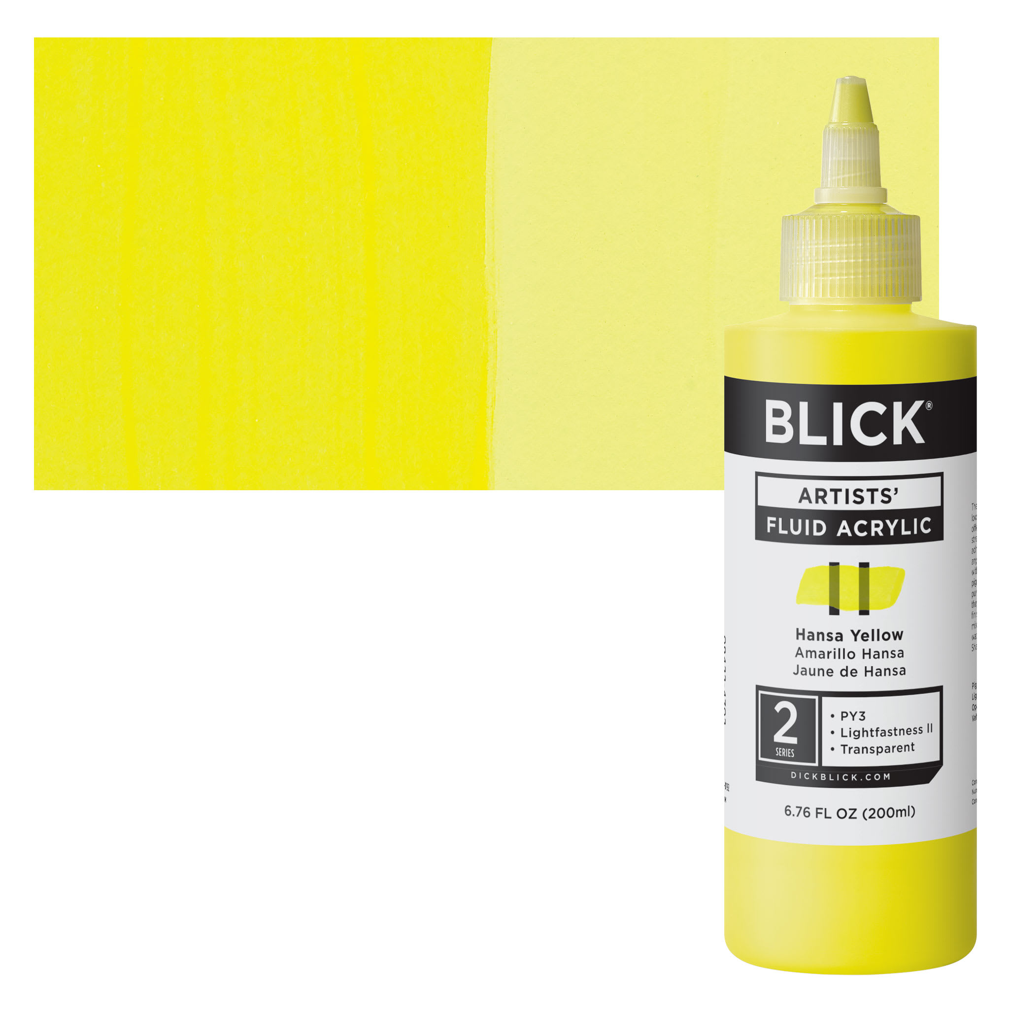 Blick Artists Fluid Acrylic - Hansa Yellow, 200 ml