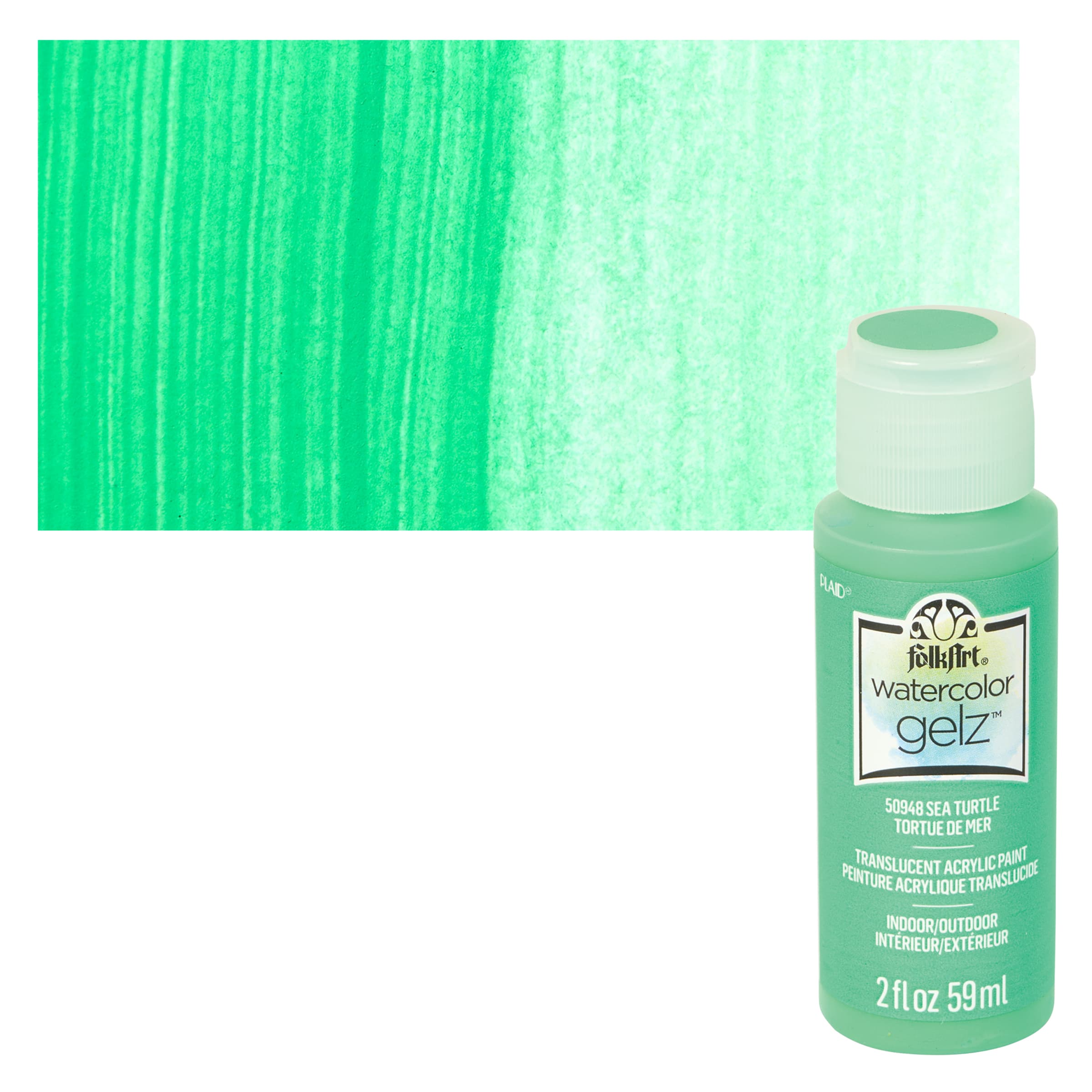 FolkArt Watercolor Gelz Acrylic Paint - Sea Turtle, 2 oz