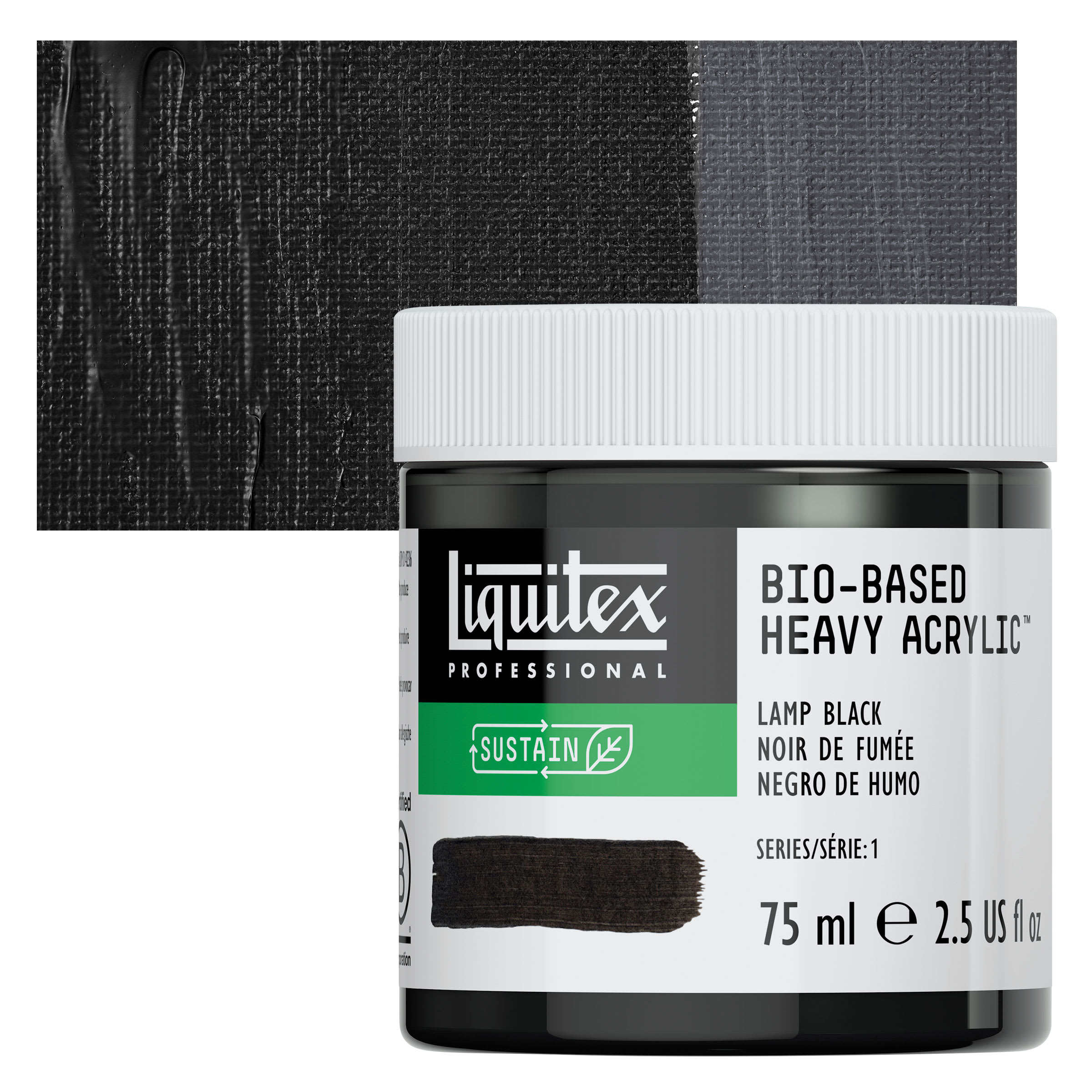Liquitex Bio-Based Heavy Acrylic Paint - Lamp Black, 75 ml