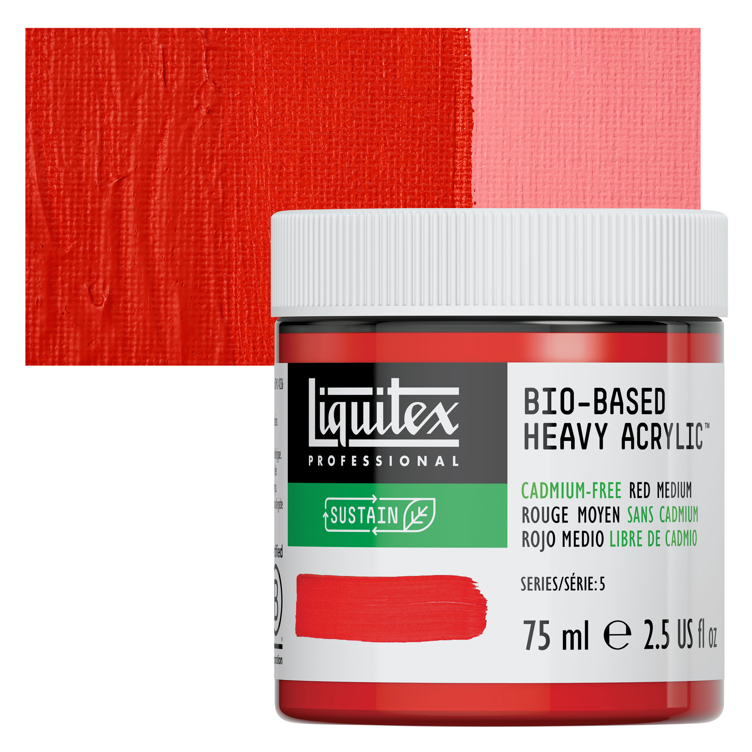 Liquitex Bio-Based Heavy Acrylic Paint - Cadmium-Free Red Medium, 75 ml