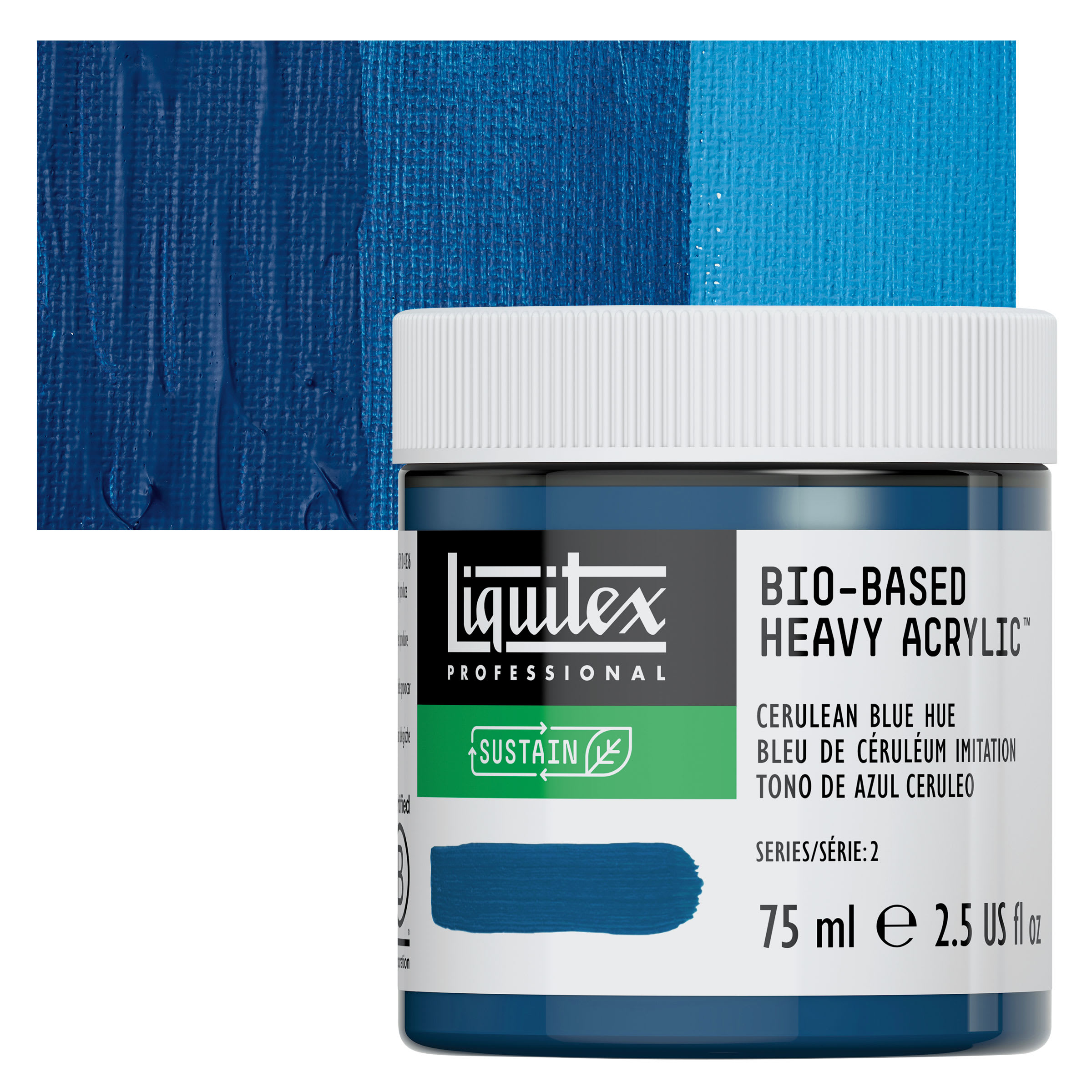Liquitex Bio-Based Heavy Acrylic Paint - Cerulean Blue Hue, 75 ml