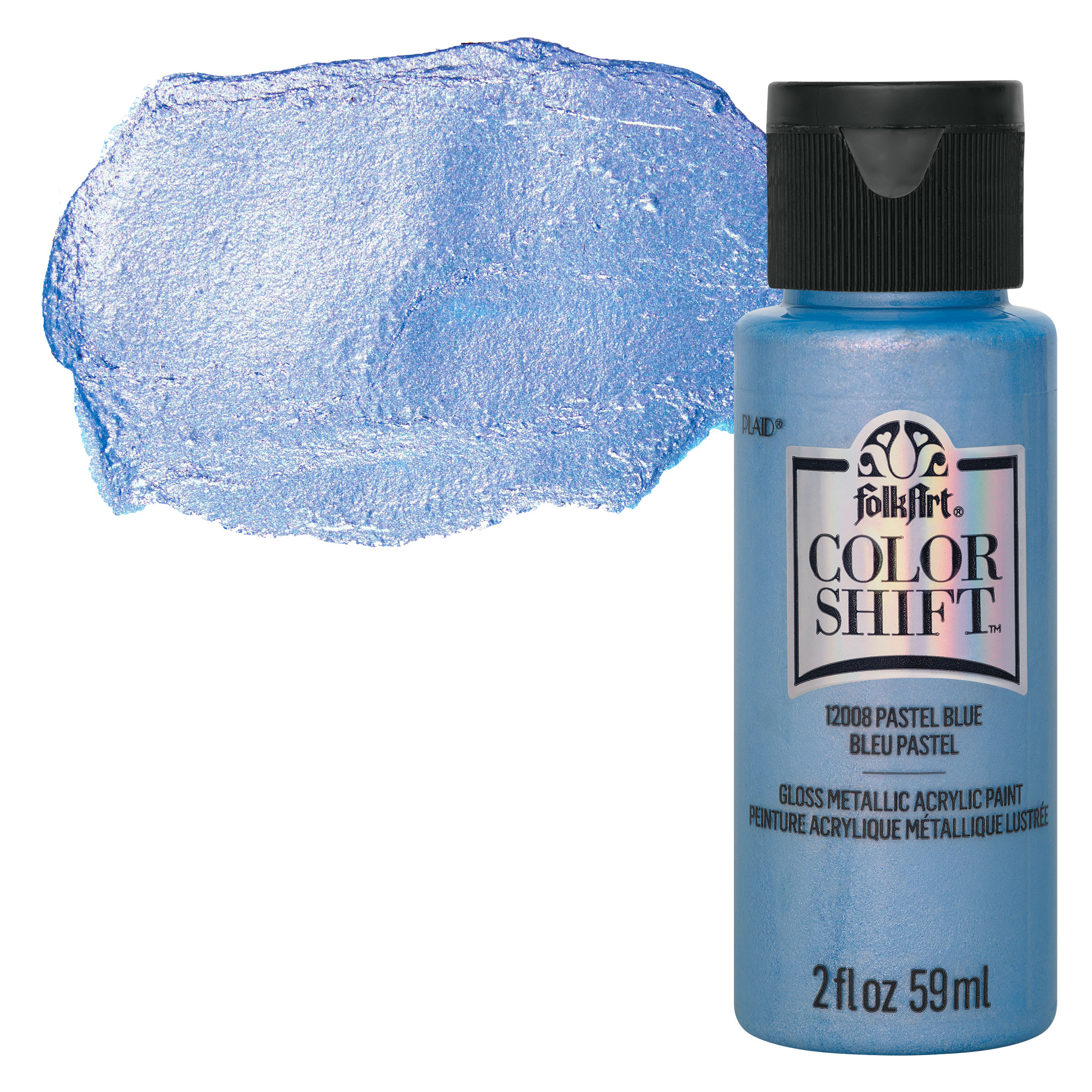 FolkArt® Color Shift™ Gloss Finish Metallic Acrylic Paint By Folk Art in 12008 Pastel Blue | 2 fl oz